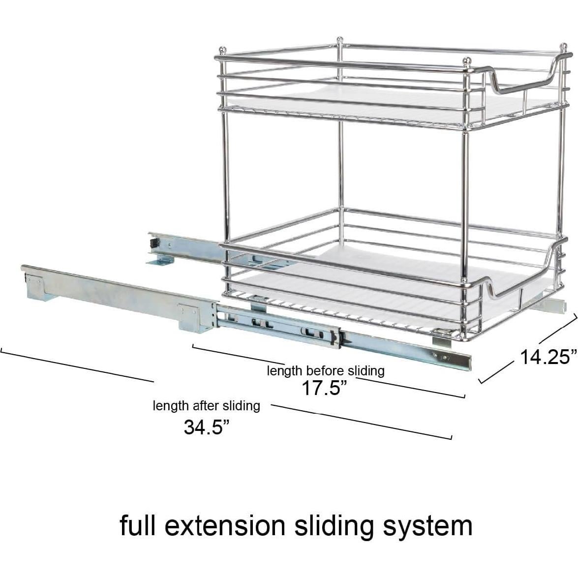 Organizador Deslizante de Acero Cromado Household Essentials 2 Niveles