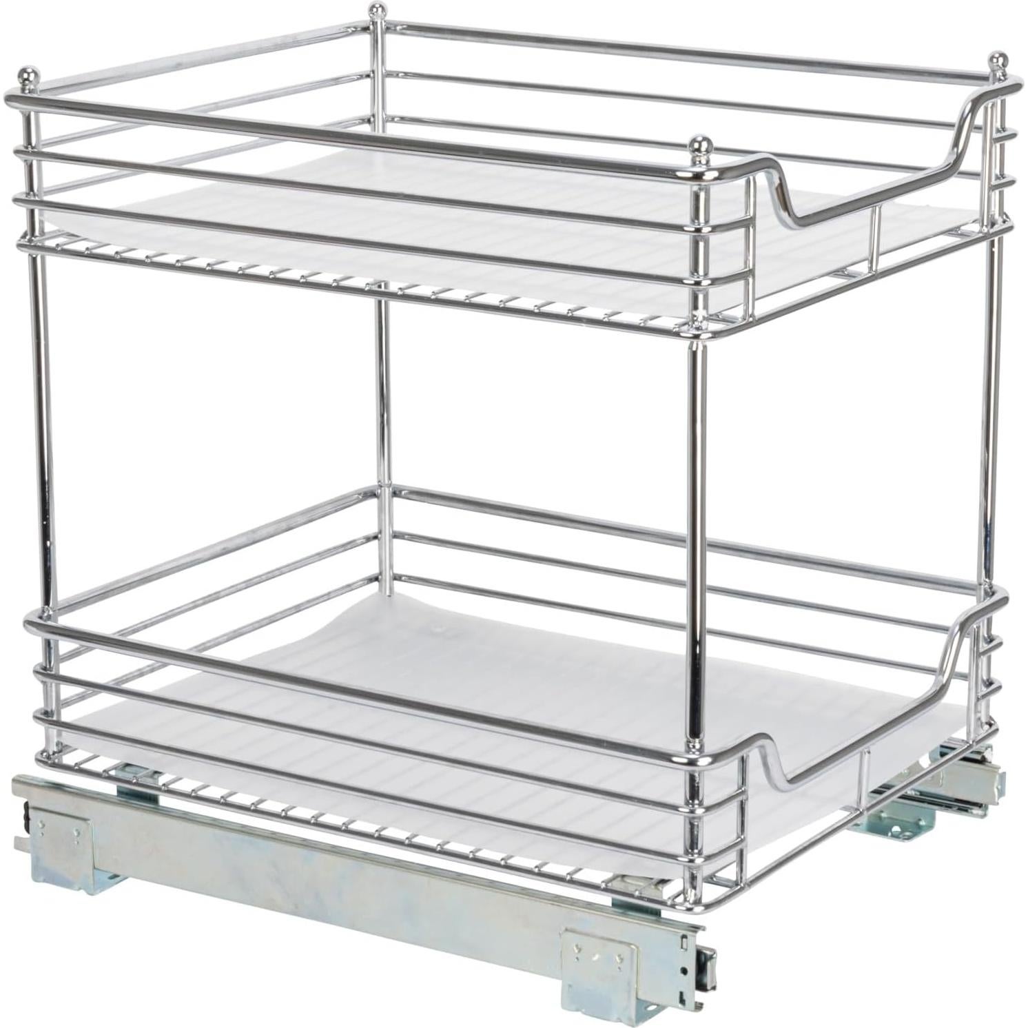 Organizador Deslizante de Acero Cromado Household Essentials 2 Niveles