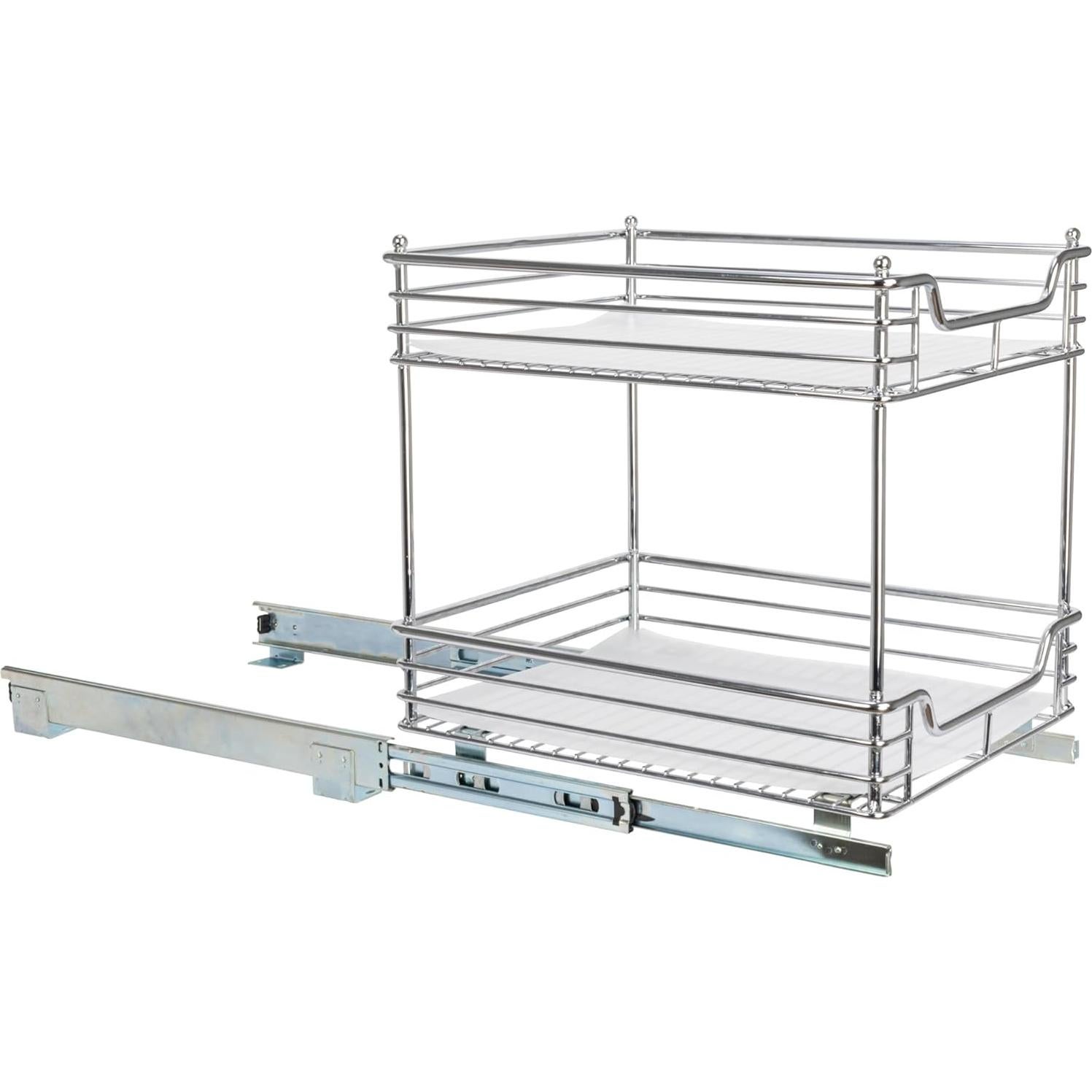 Organizador Deslizante de Acero Cromado Household Essentials 2 Niveles