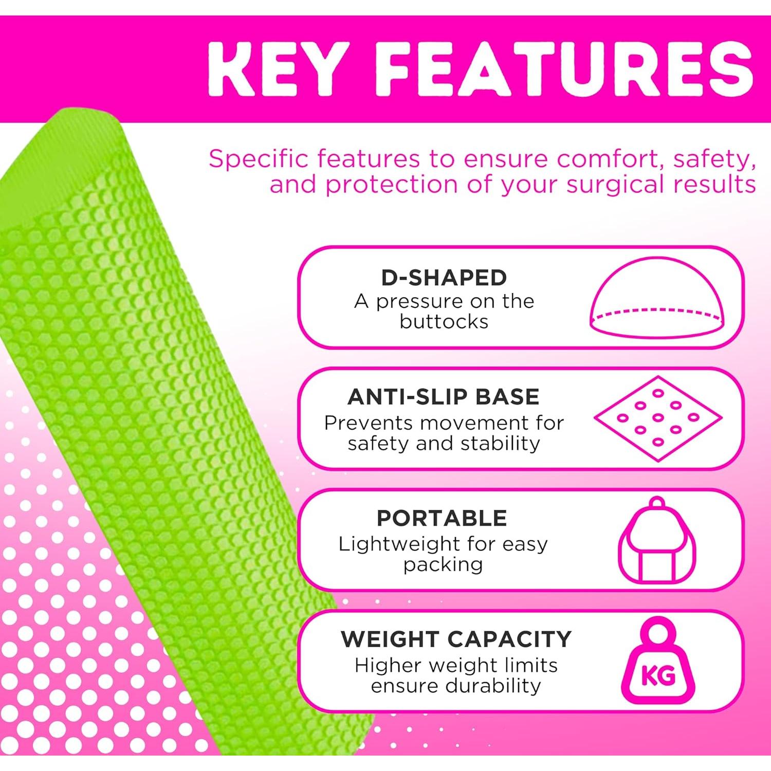 Almohada Elevadora de Inodoro BBL Bombshell Verde 38x12cm