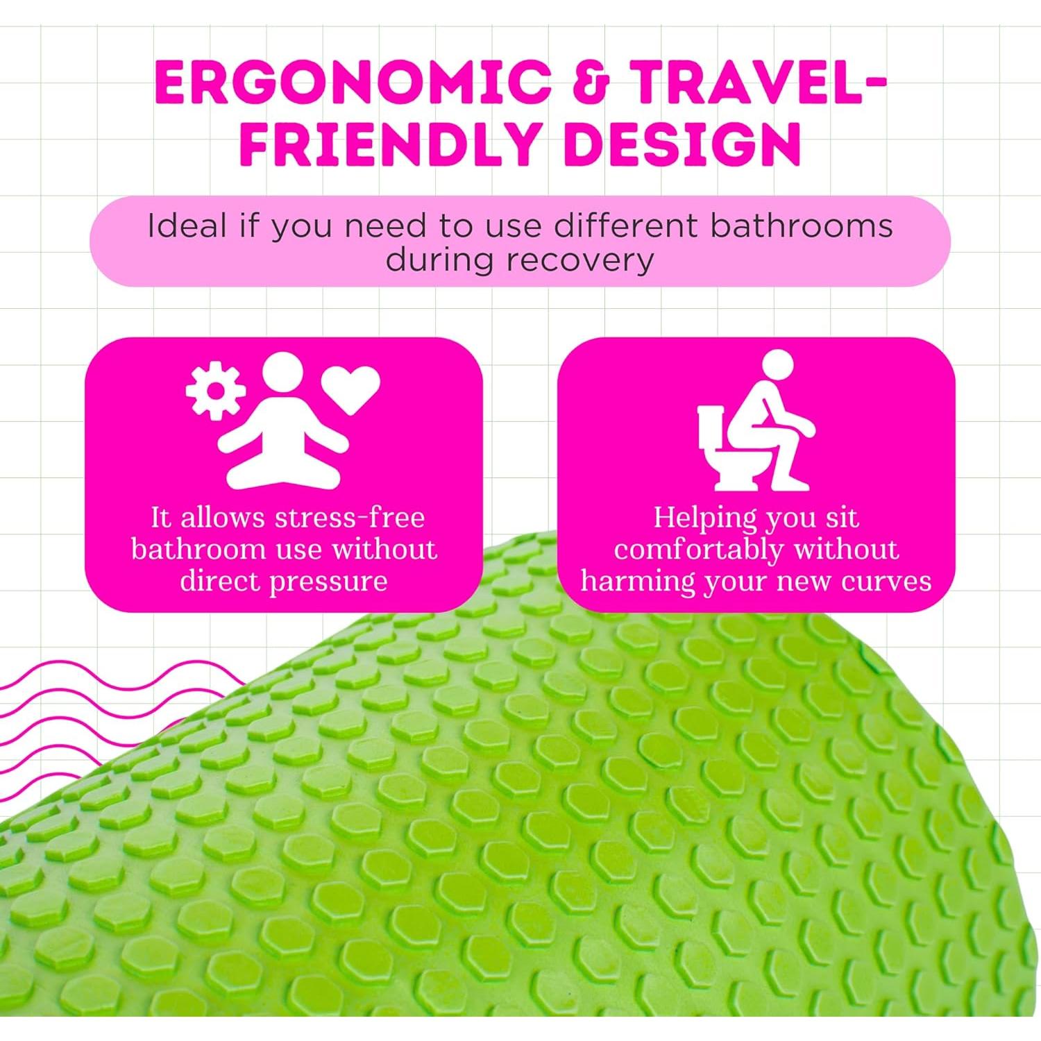 Almohada Elevadora de Inodoro BBL Bombshell Verde 38x12cm