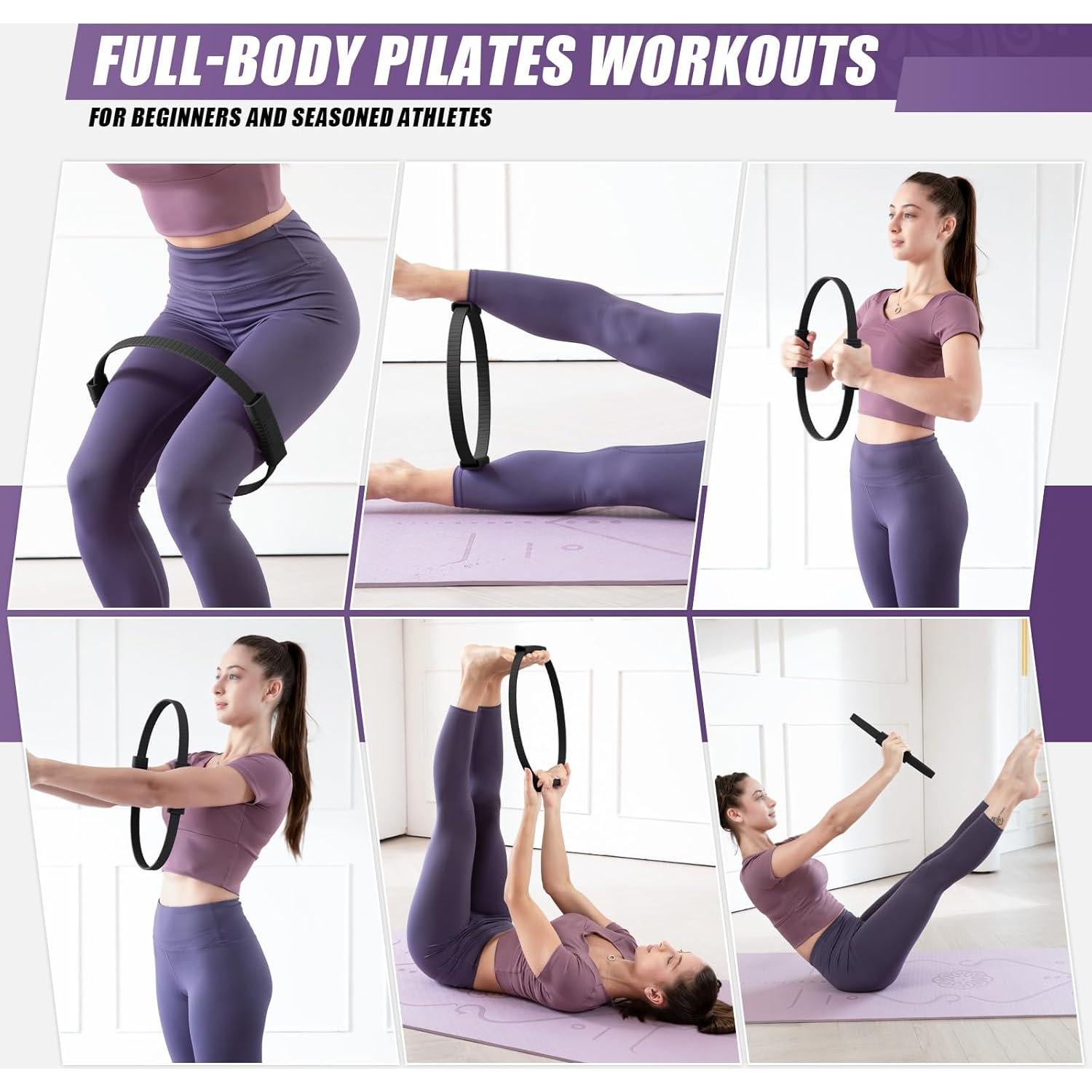 Rodillo de Espuma 33 cm + Anillo de Pilates 36 cm - Alta Densidad