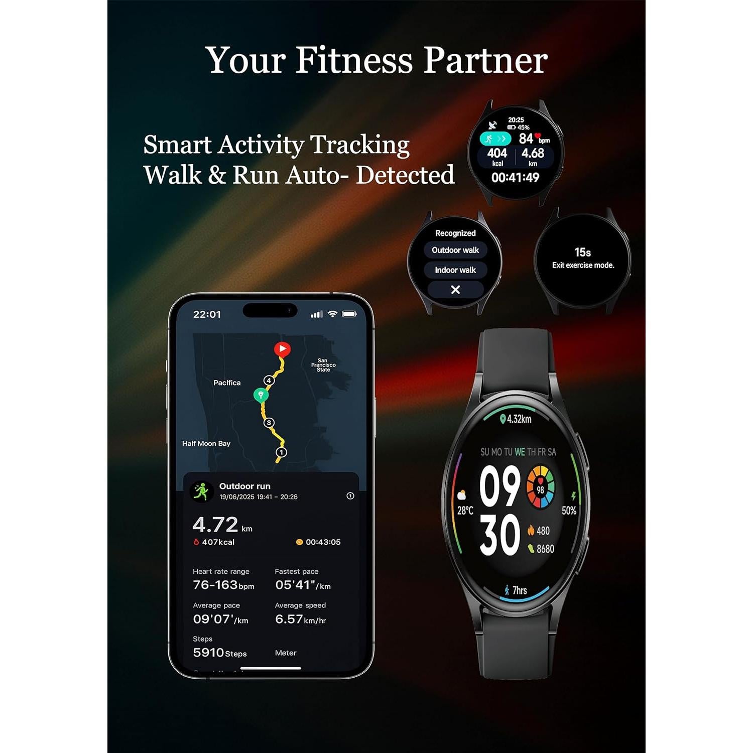 Reloj Inteligente NexGen AMOLED 1.43" GPS Impermeable