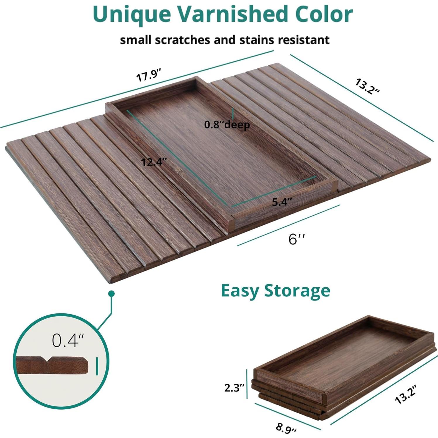 Bandeja para Reposabrazos DETOR, Bambú, 45.7x33.5cm