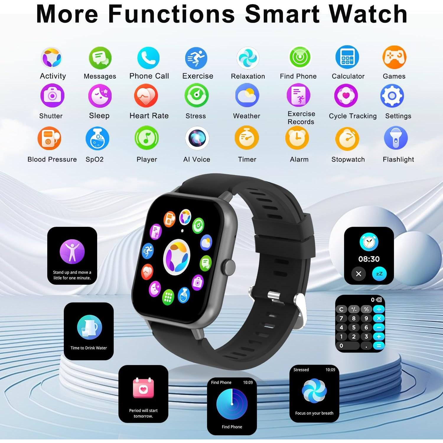 Reloj Inteligente OICIIDO ZL54CJ Pantalla 1.83" IP68 Fitness