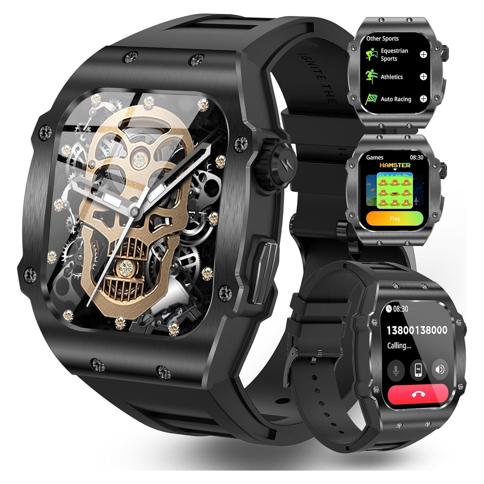 Reloj Inteligente Deportivo Militar Dvtlfrj Negro 1.91" IP68