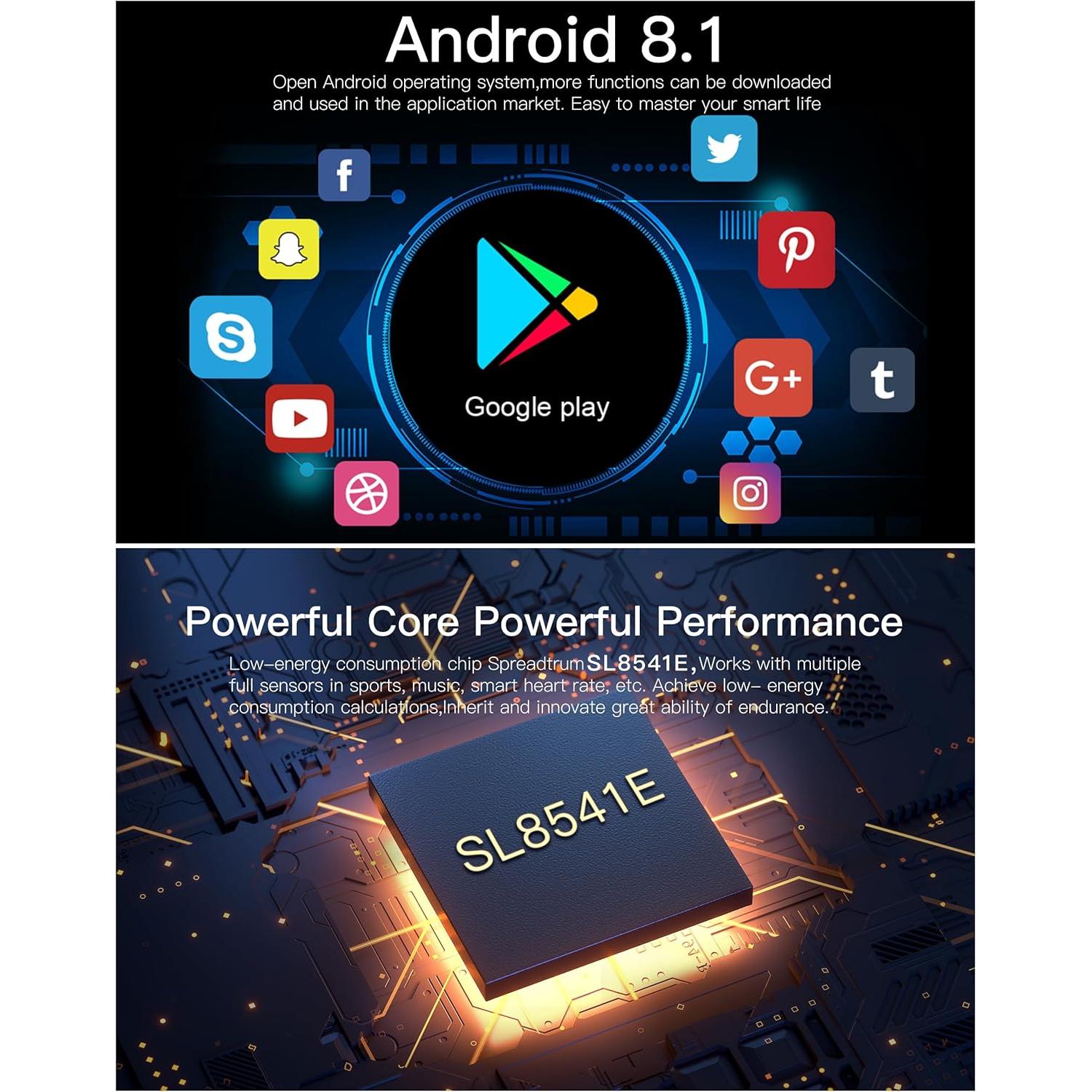 Reloj Inteligente 4G LTE Pyrrhionia con GPS y Pantalla AMOLED 5.4cm