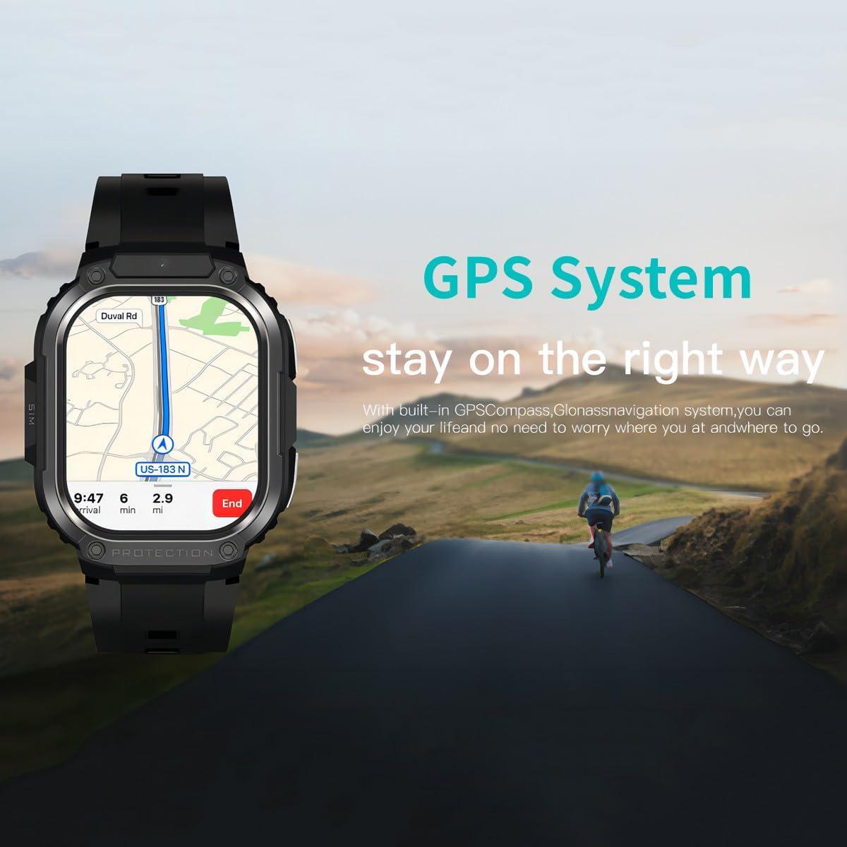 Reloj Inteligente 4G LTE Pyrrhionia con GPS y Pantalla AMOLED 5.4cm