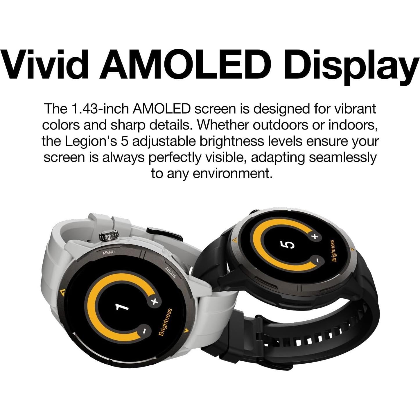 Reloj Inteligente AGM Legion GPS 5ATM, Pantalla AMOLED 1.43"