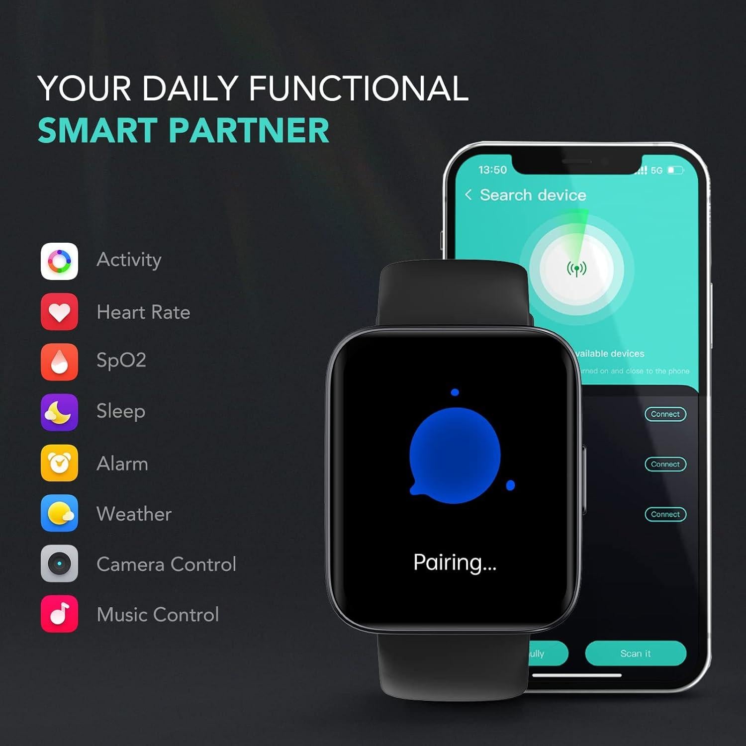 Reloj Inteligente SKG V9 con GPS, Monitoreo de Salud y Llamadas