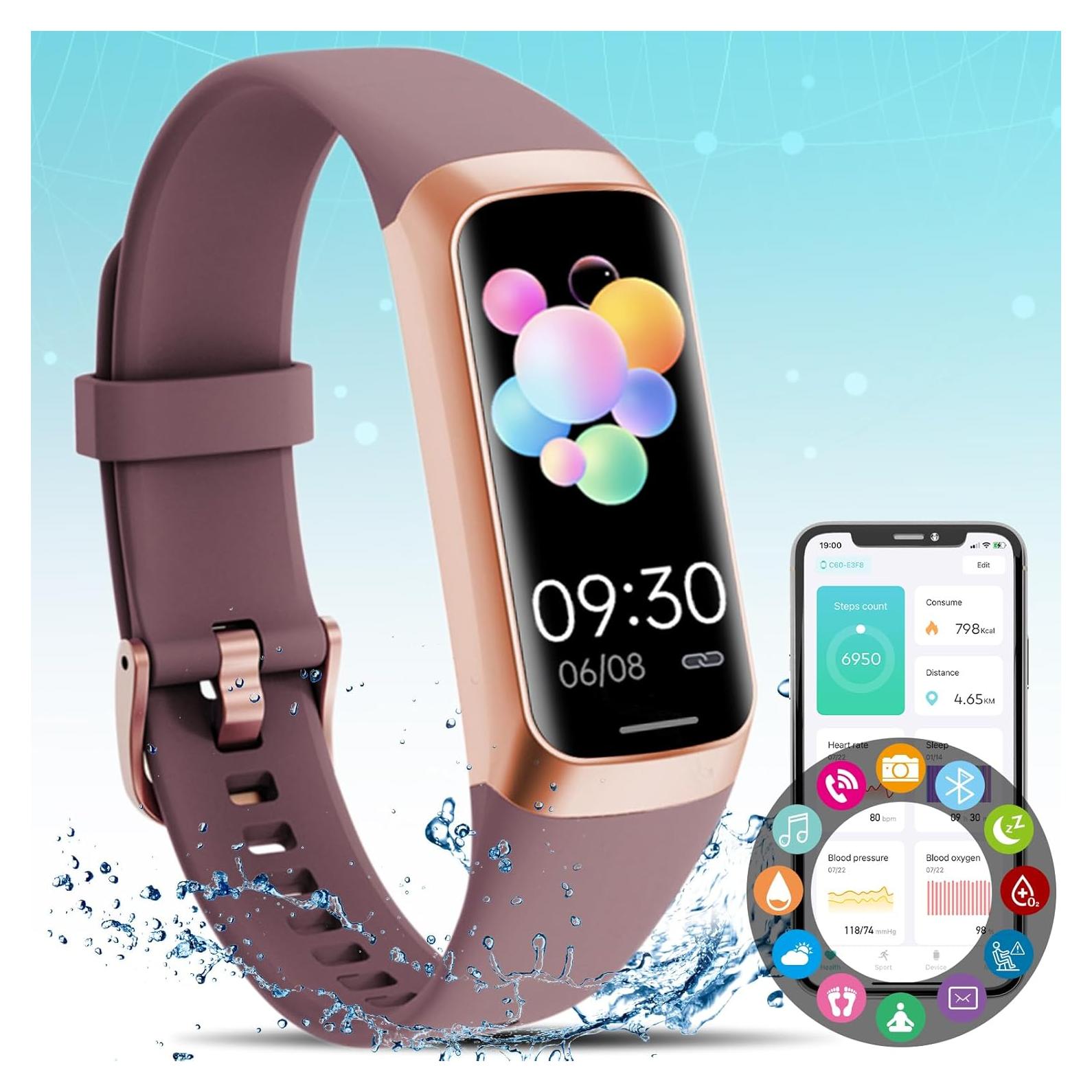 Reloj Inteligente KYUHJU Fitness con Monitor de Salud IP67