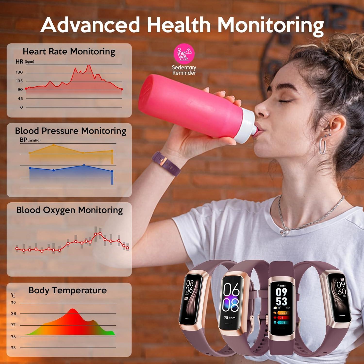 Reloj Inteligente KYUHJU Fitness con Monitor de Salud IP67