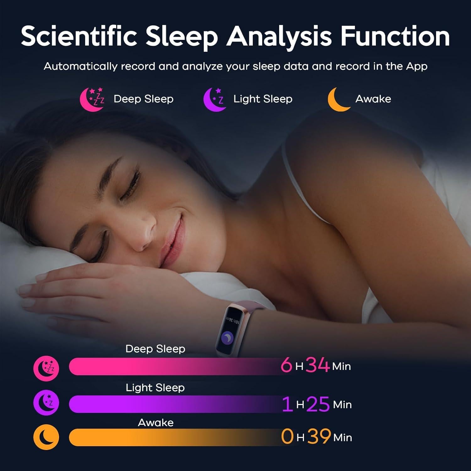 Reloj Inteligente KYUHJU Fitness con Monitor de Salud IP67