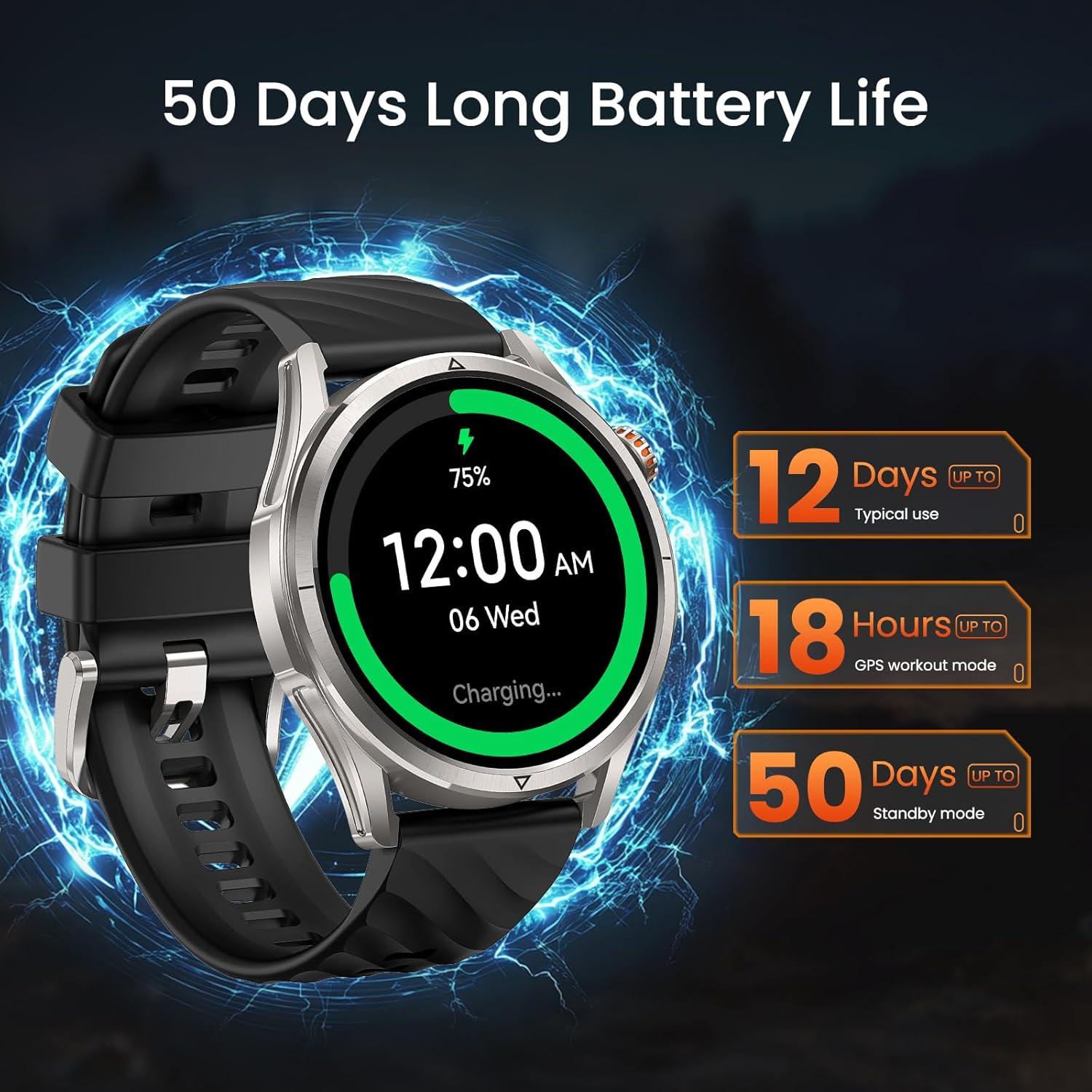 Reloj Inteligente KOSPET R10 Plata con GPS y 50 Días Batería