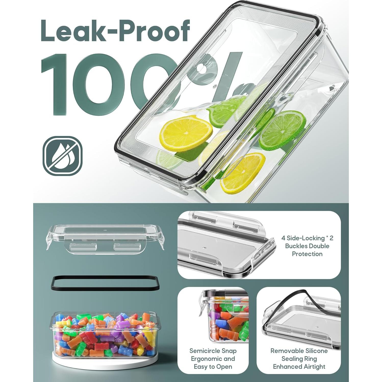 Juego de 60 Contenedores Herméticos Canfanni 2.8kg A Prueba de Fugas