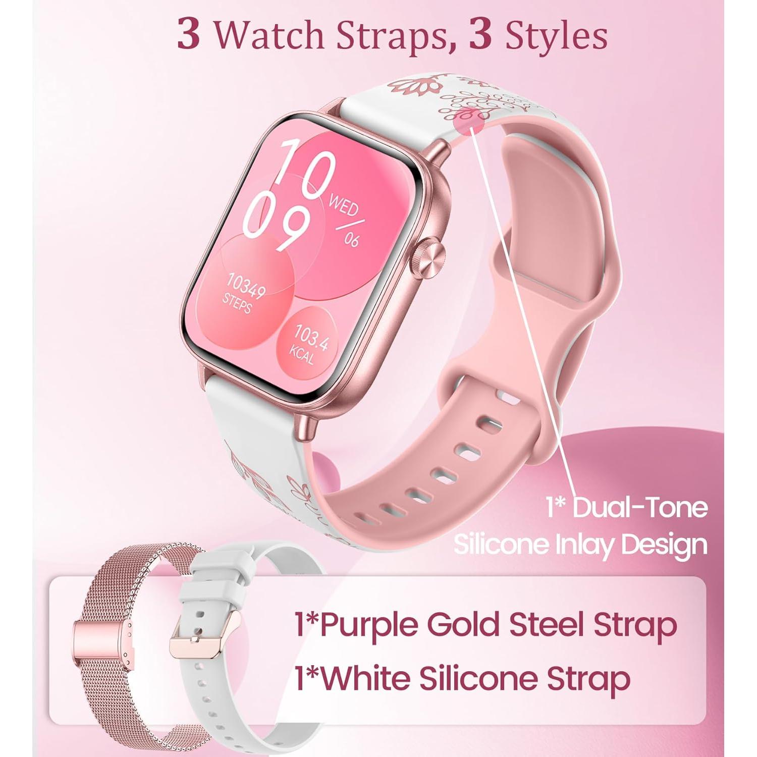 Reloj Inteligente Betatree 1.83" para Mujeres Bluetooth Fitness
