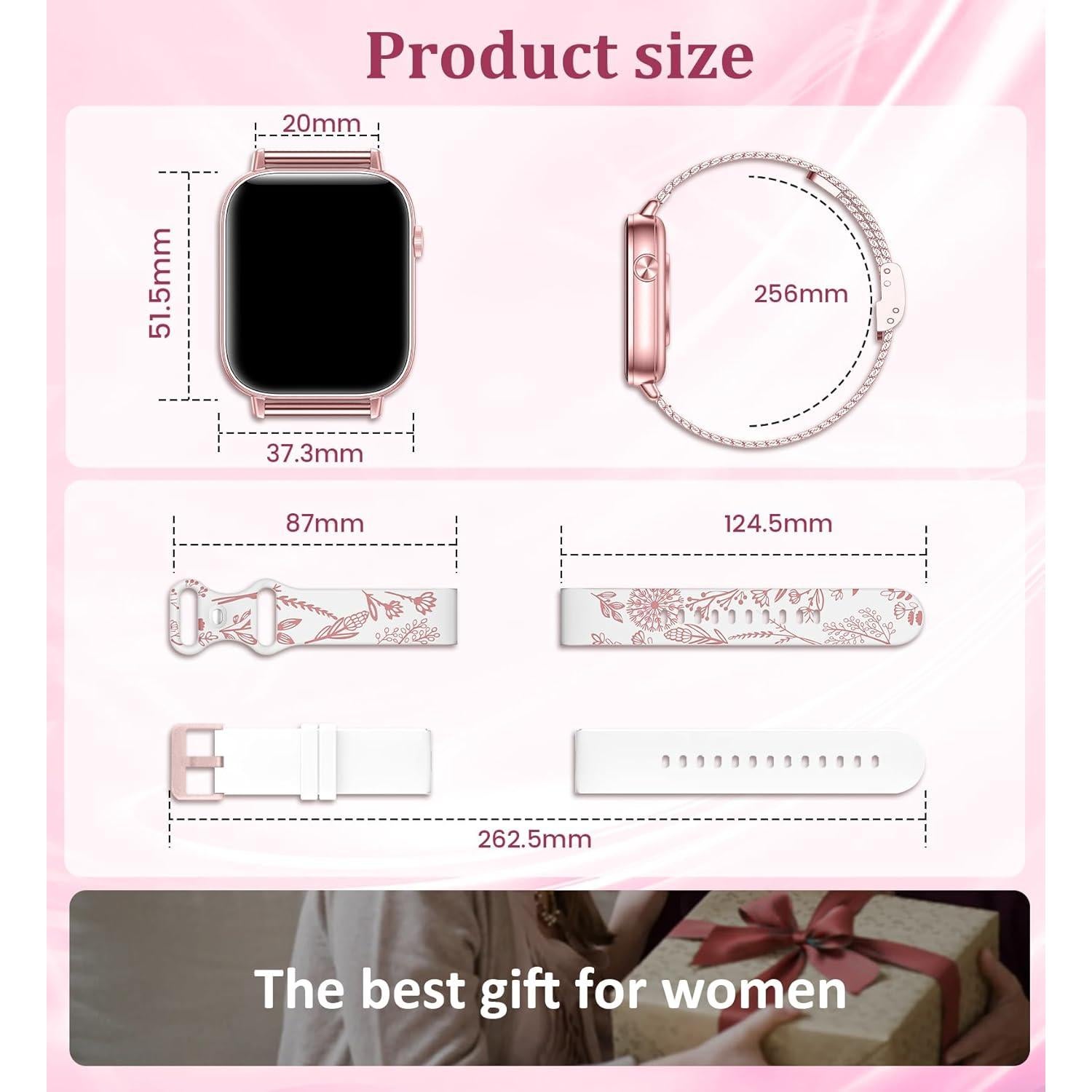 Reloj Inteligente Betatree 1.83" para Mujeres Bluetooth Fitness