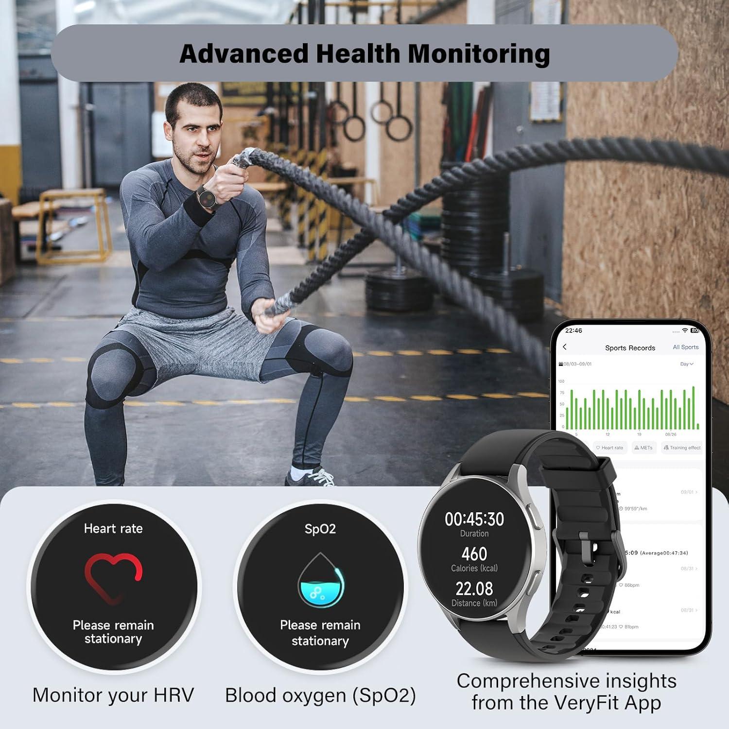 Reloj Inteligente QIPOPC GTX05 Negro 1.32" AMOLED GPS Alexa