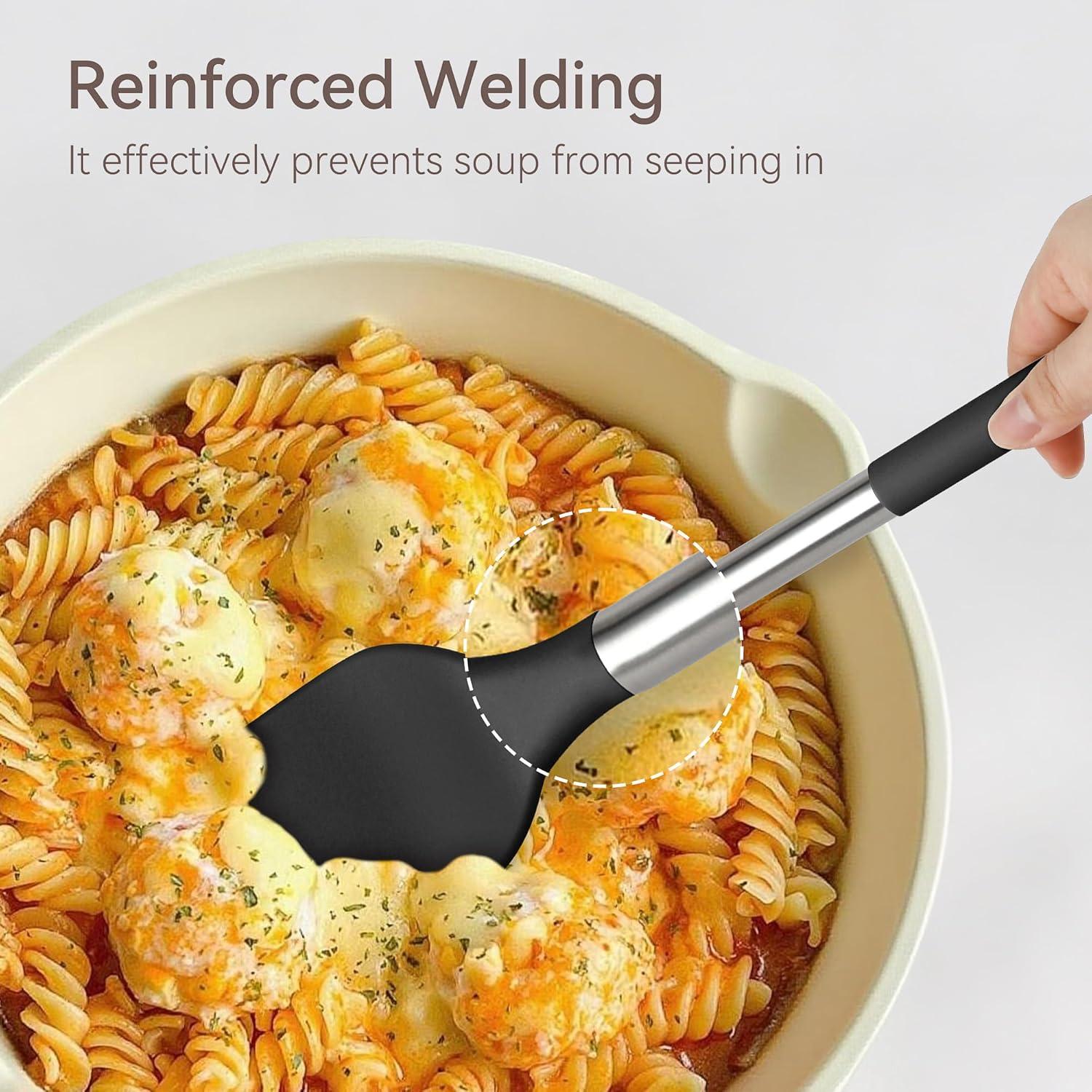 Juego de Utensilios de Cocina NCUE 28 Piezas Silicona Acero Inoxidable