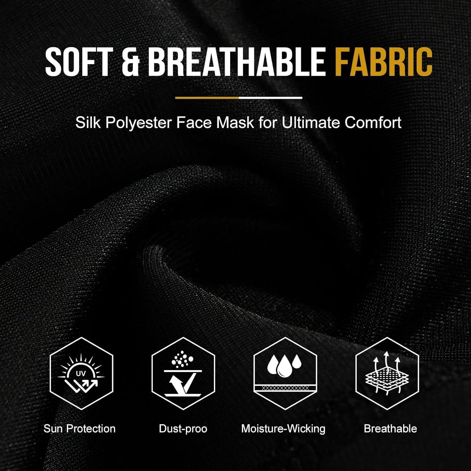 Balaclava OneTigris Unisex Mediana Negra para Ciclismo y Senderismo