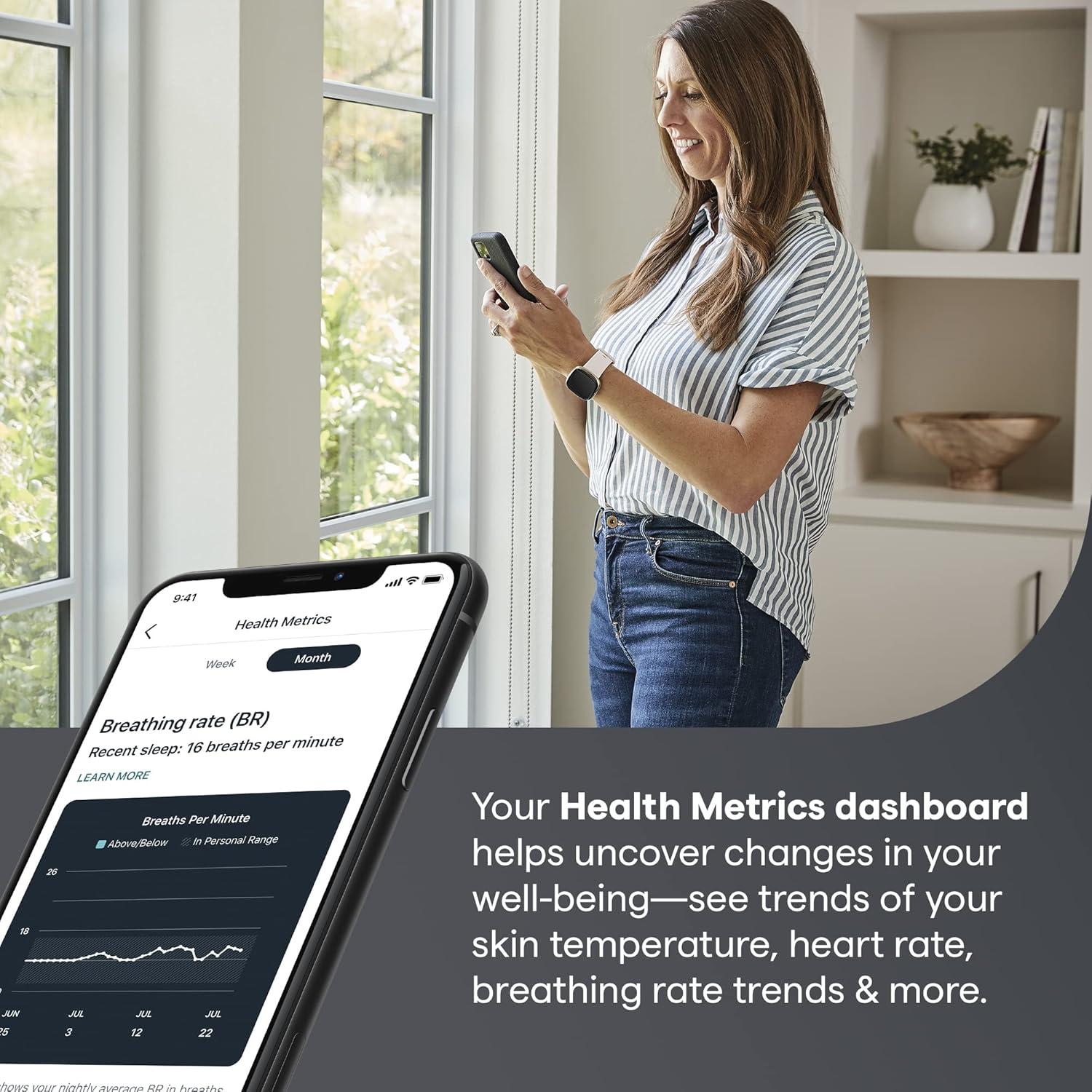 Reloj Inteligente Fitbit Sense con ECG y Sensor de Temperatura