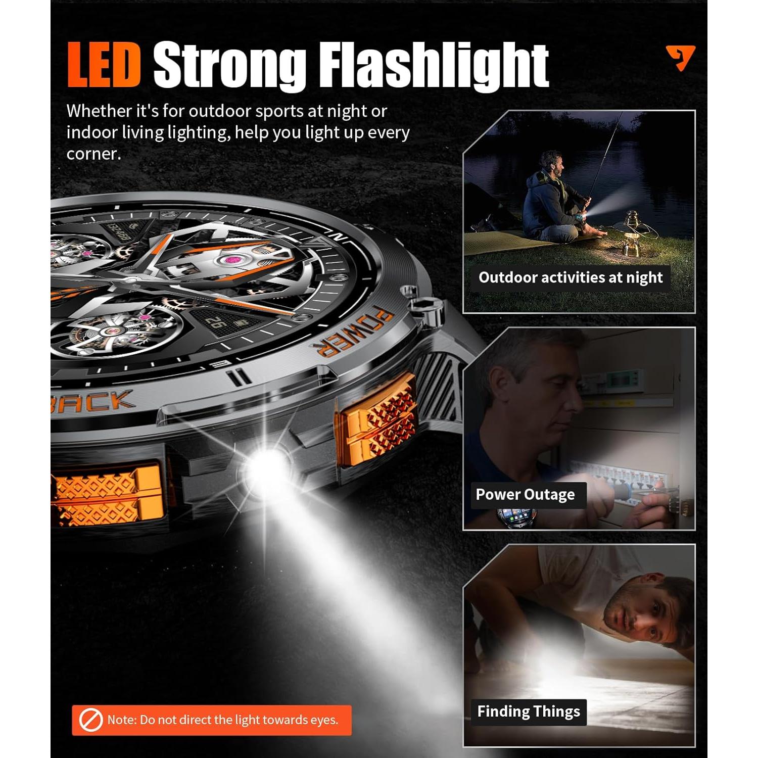 Reloj Inteligente Militar FOXBOX DM4-B con GPS y Linterna LED