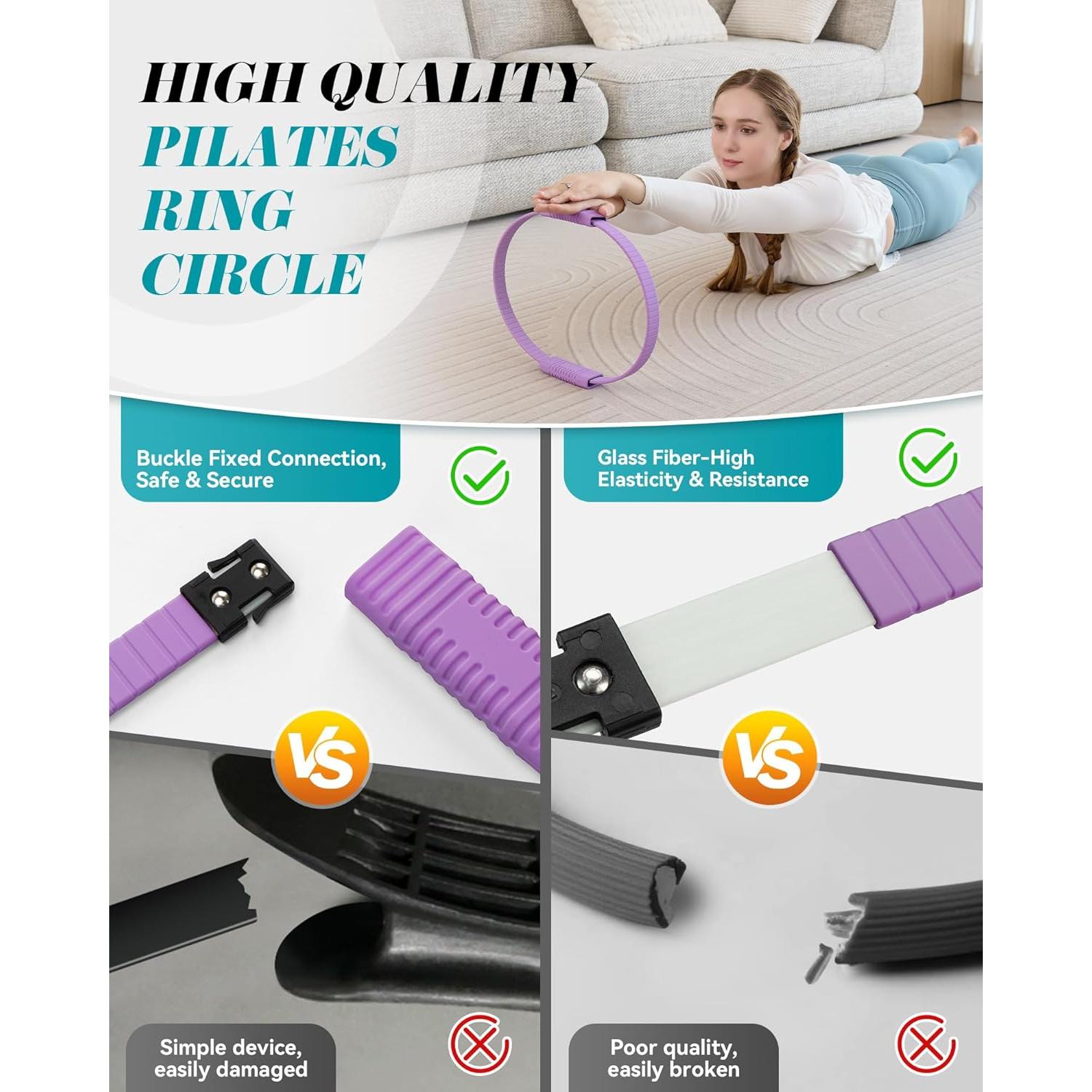 Anillo de Pilates SUBCULTUREPICK 34.3 cm Silicona Morado