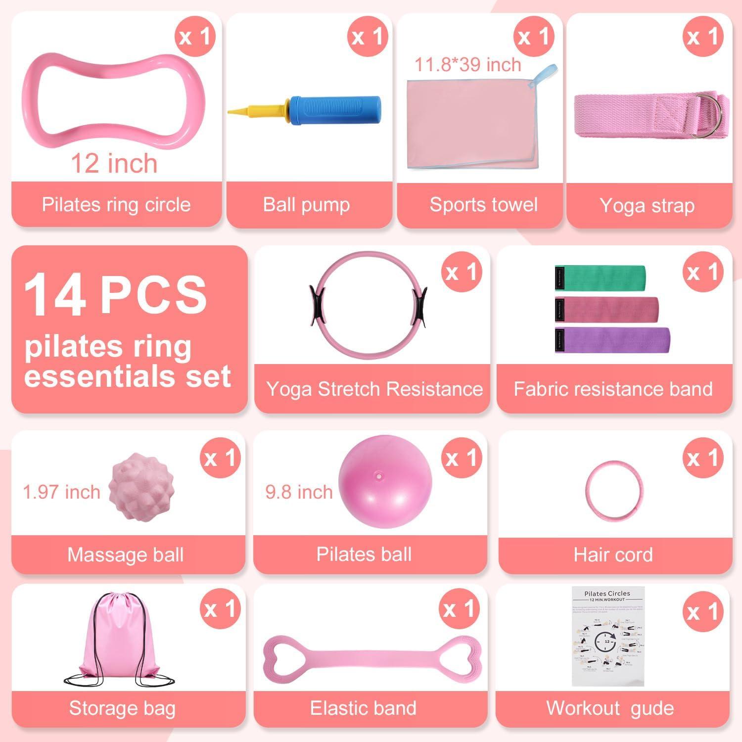 Kit Esencial de Anillo de Pilates LENGAMPLAY con Bandas