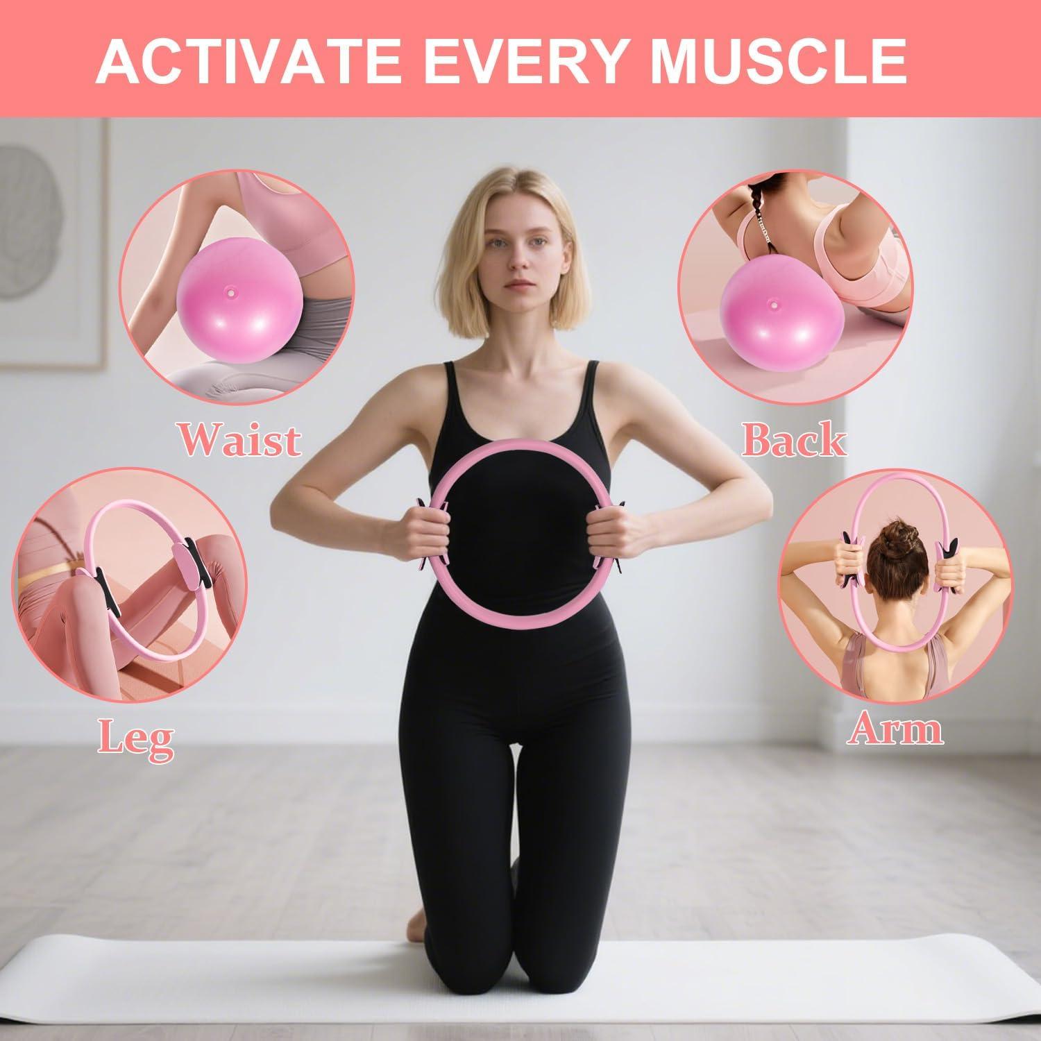 Kit Esencial de Anillo de Pilates LENGAMPLAY con Bandas