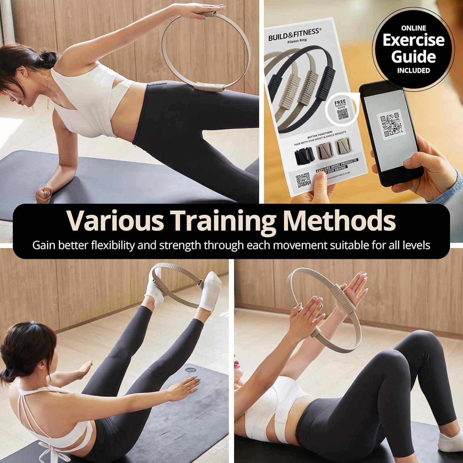 Anillo de Pilates Build & Fitness 34.3 cm Silicona y Fibra