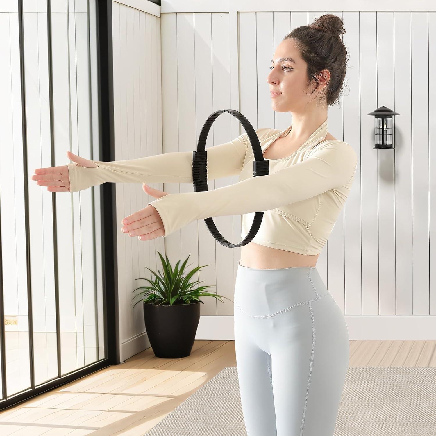 Anillo de Pilates Zmarthumb Rosa 34.3 cm Resistencia Flexible