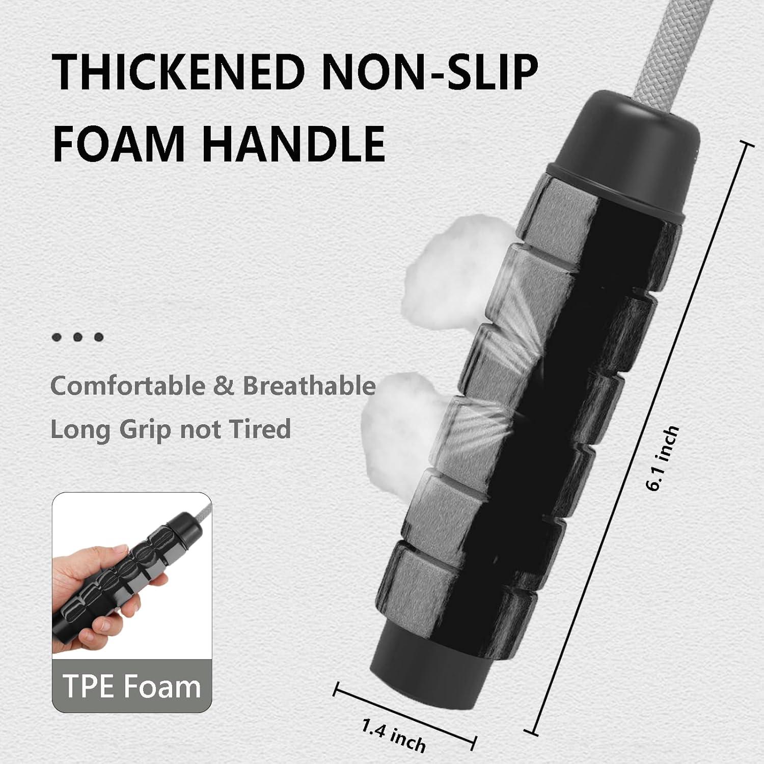 Cuerda de Salto Ajustable FitColt 3.05m con Peso y Mango de Espuma