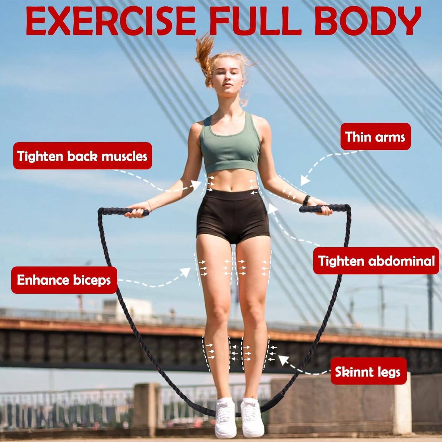 Cuerda de Salto con Peso Genérico 1.27kg para Fitness