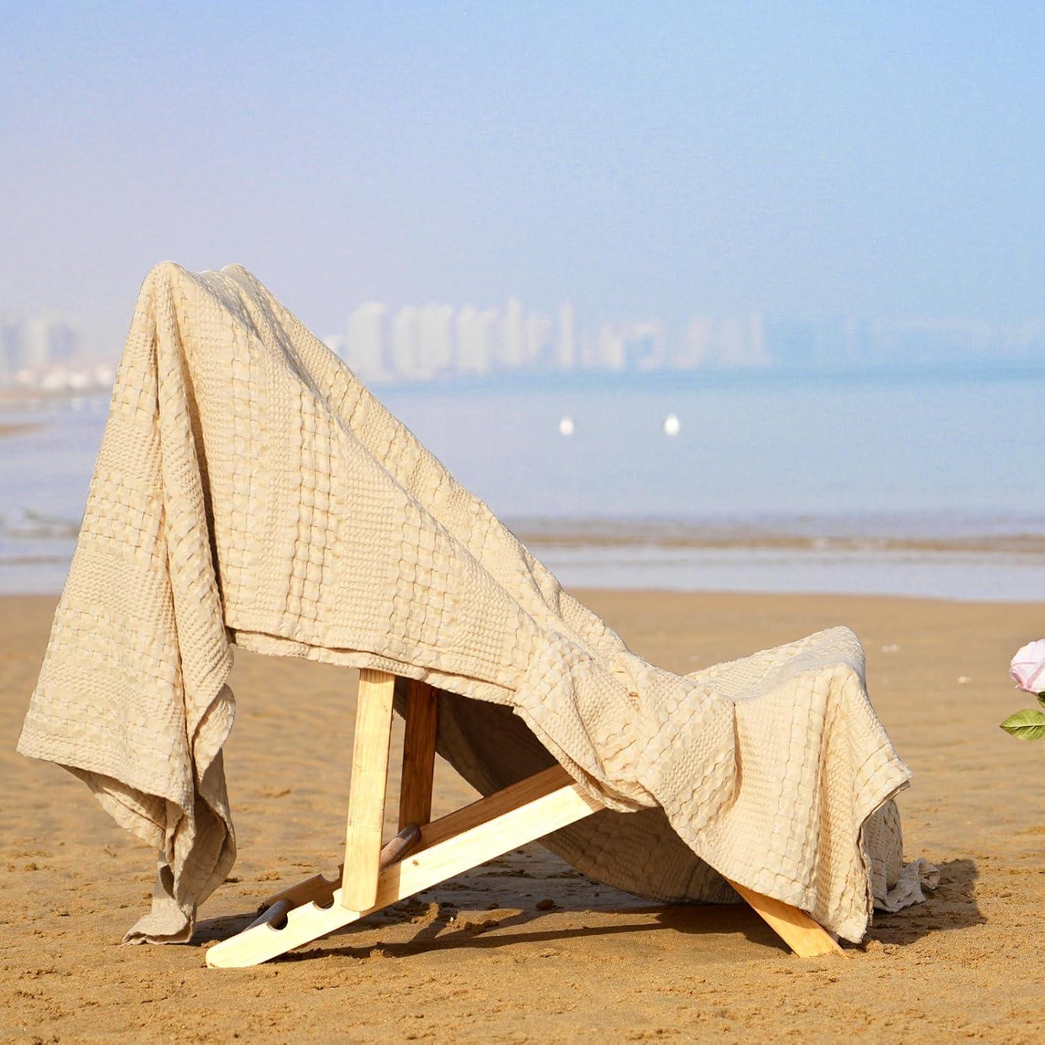 Manta Waffle Refrigerante PHF Individual 167.6x228.6cm Beige