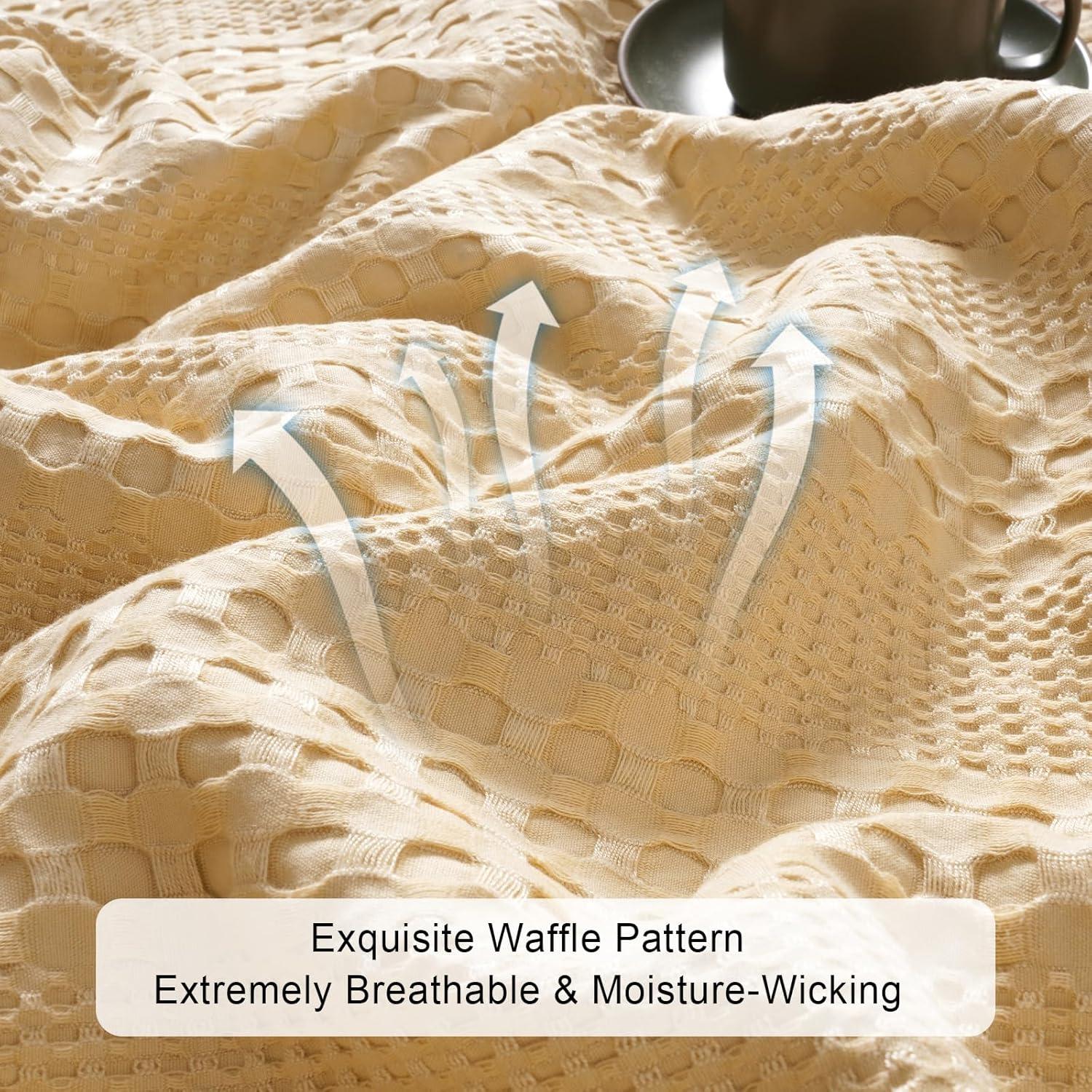 Manta Waffle Refrigerante PHF Individual 167.6x228.6cm Beige