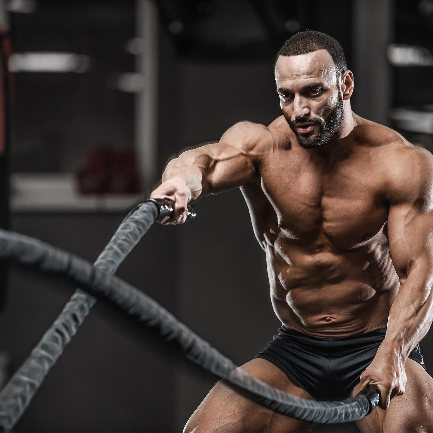 Cuerda de Batalla Glitenniy 30 pies 1 pulgada Negra Entrenamiento