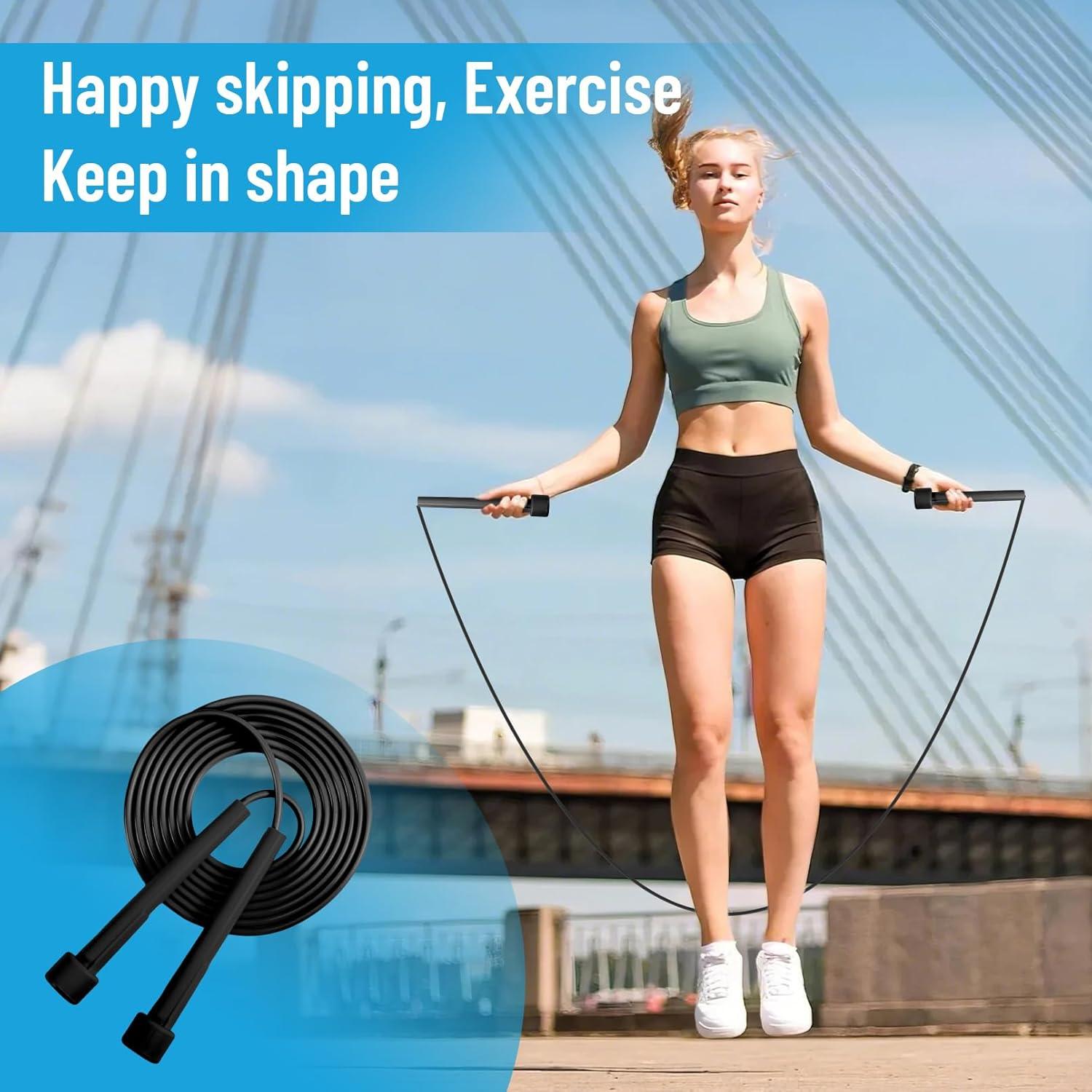 Paquete de 10 cuerdas de saltar Vyndicca ajustables para niños