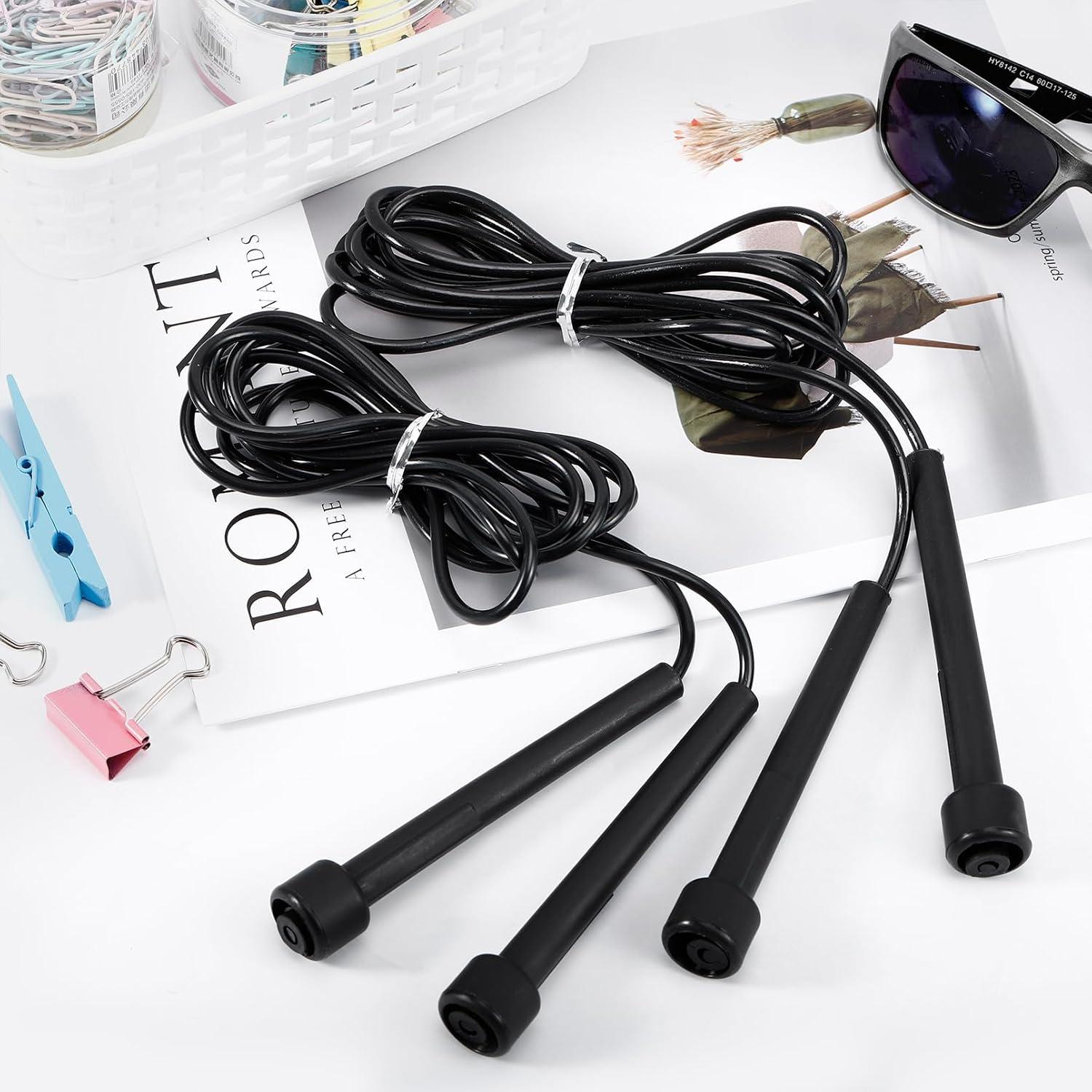 Paquete de 10 cuerdas de saltar Vyndicca ajustables para niños