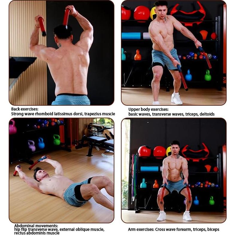 Cuerda de Batalla Sin Cuerda EWEMDAI Ajustable 50cm para Fitness