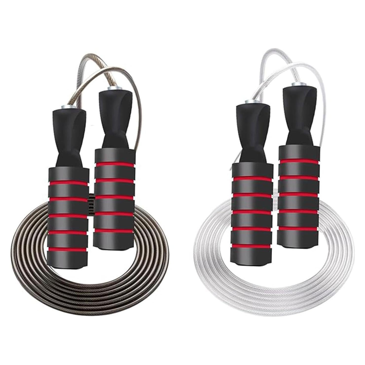 Cuerda de Salto Ajustable TOFEER 2Pack con Mangos de Espuma