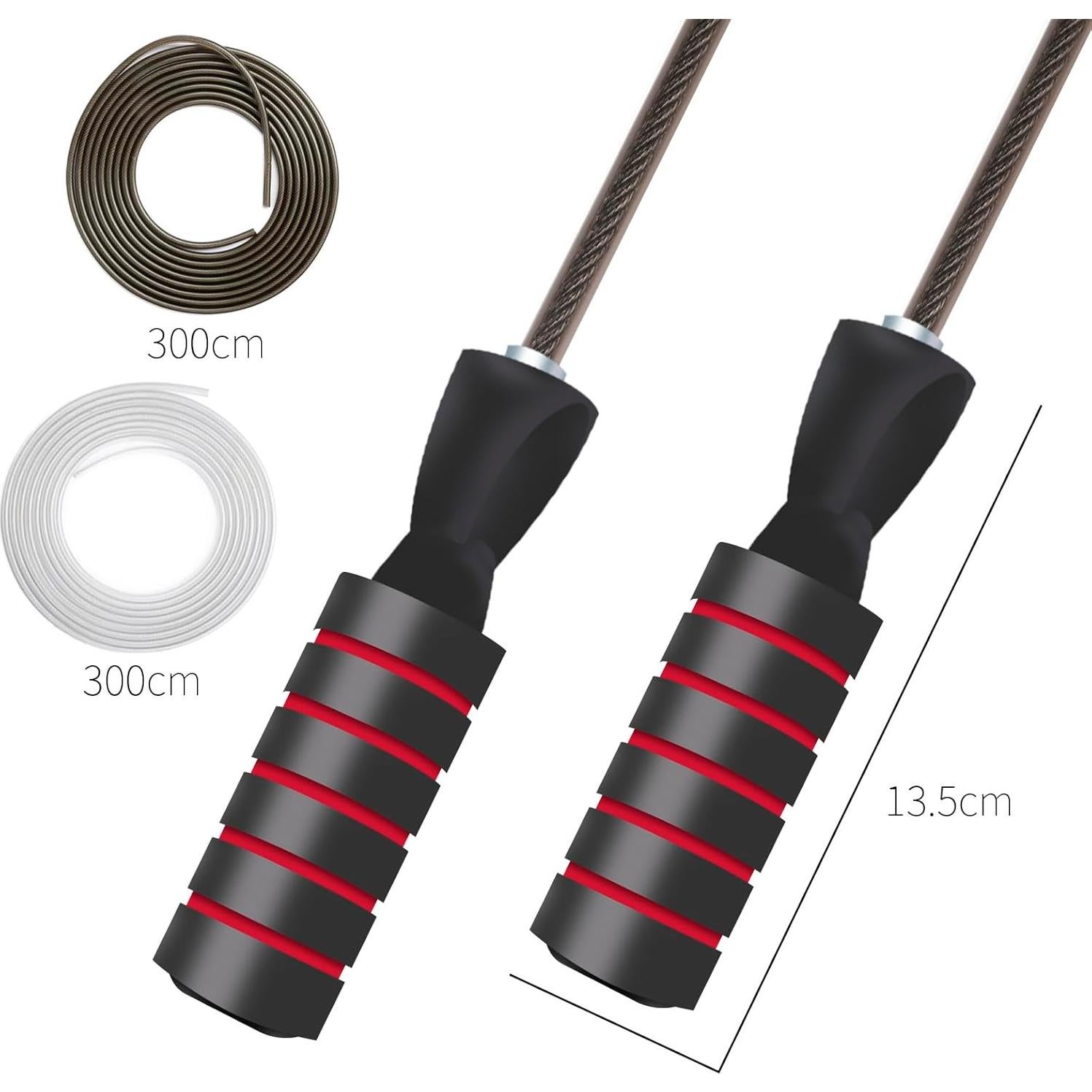 Cuerda de Salto Ajustable TOFEER 2Pack con Mangos de Espuma