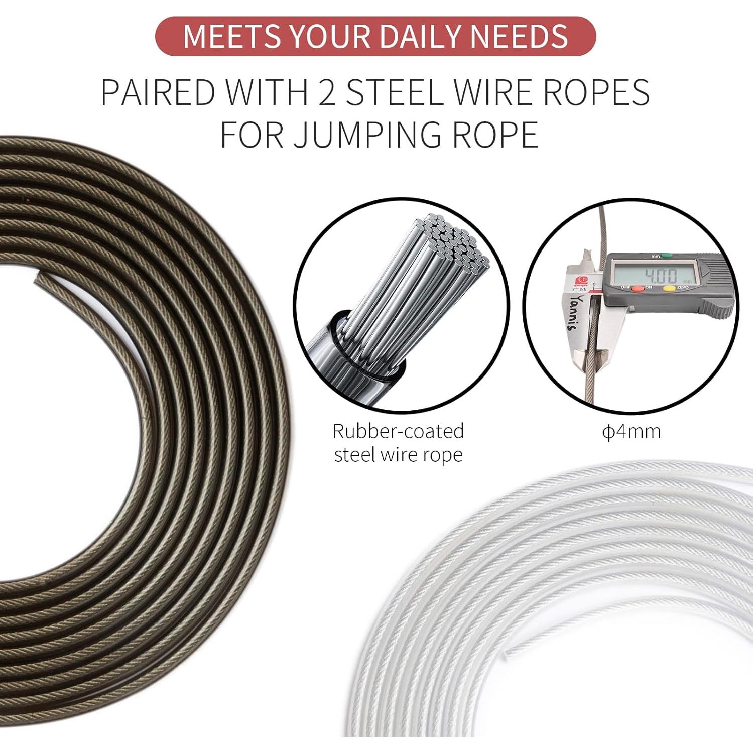 Cuerda de Salto Ajustable TOFEER 2Pack con Mangos de Espuma