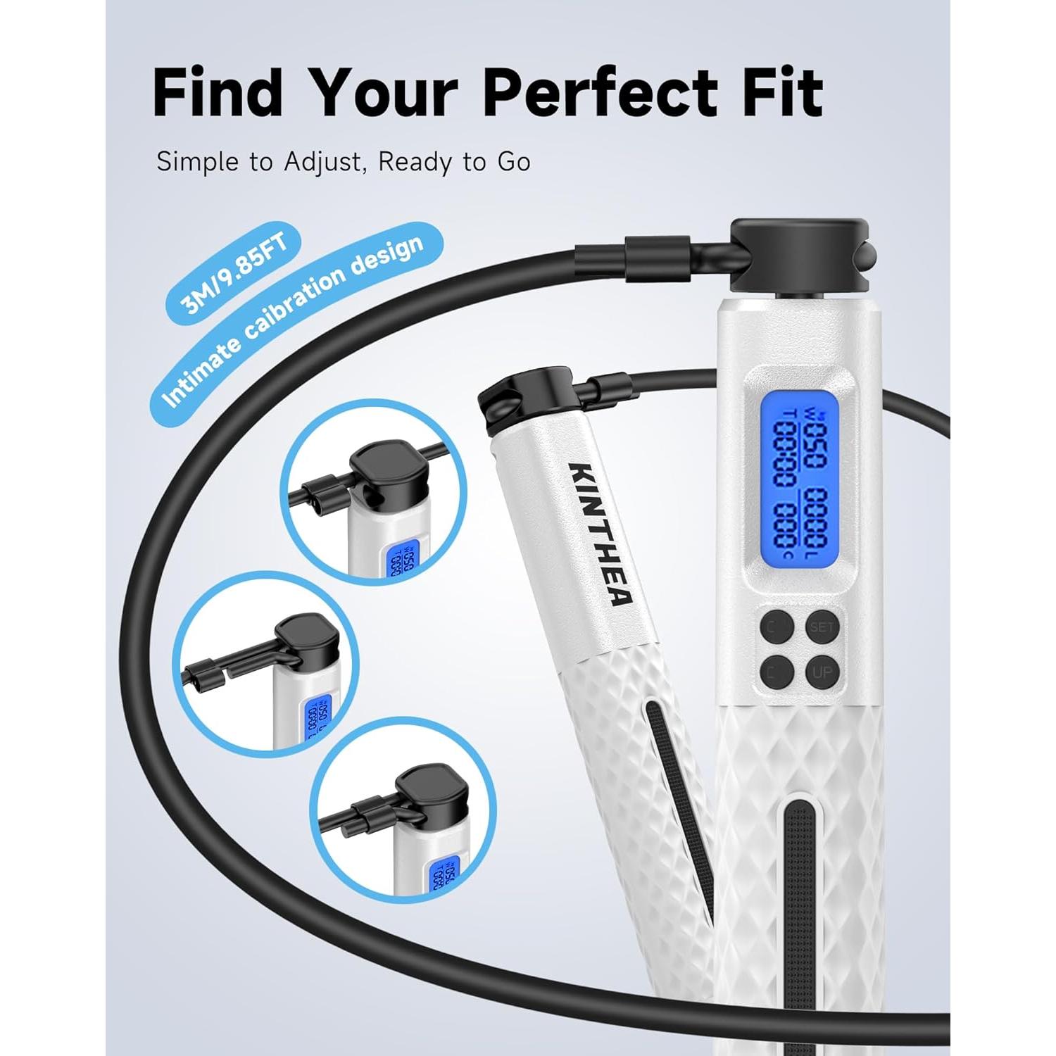 Cuerda de Salto Inteligente KINTHEA 2 en 1 con Contador LED