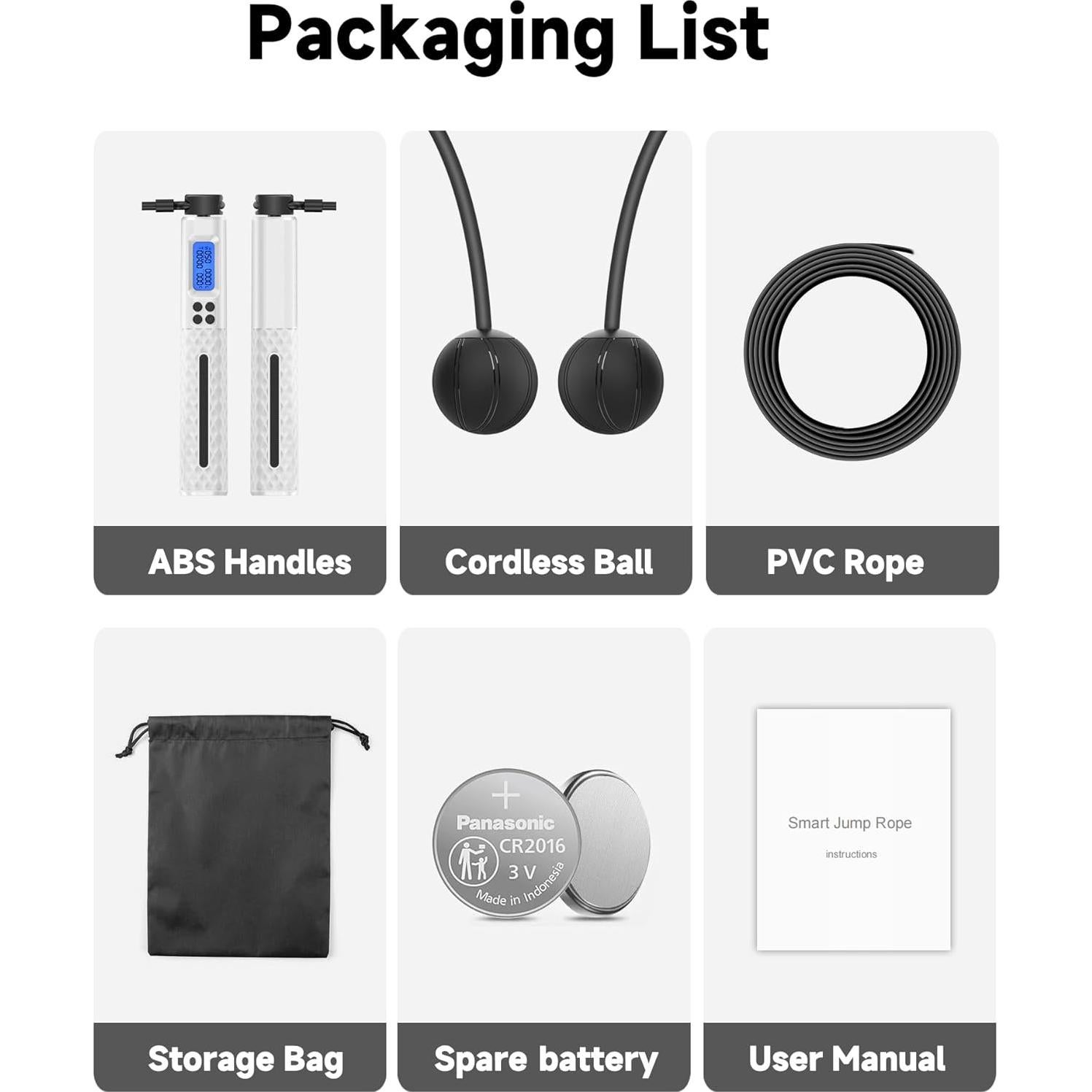 Cuerda de Salto Inteligente KINTHEA 2 en 1 con Contador LED