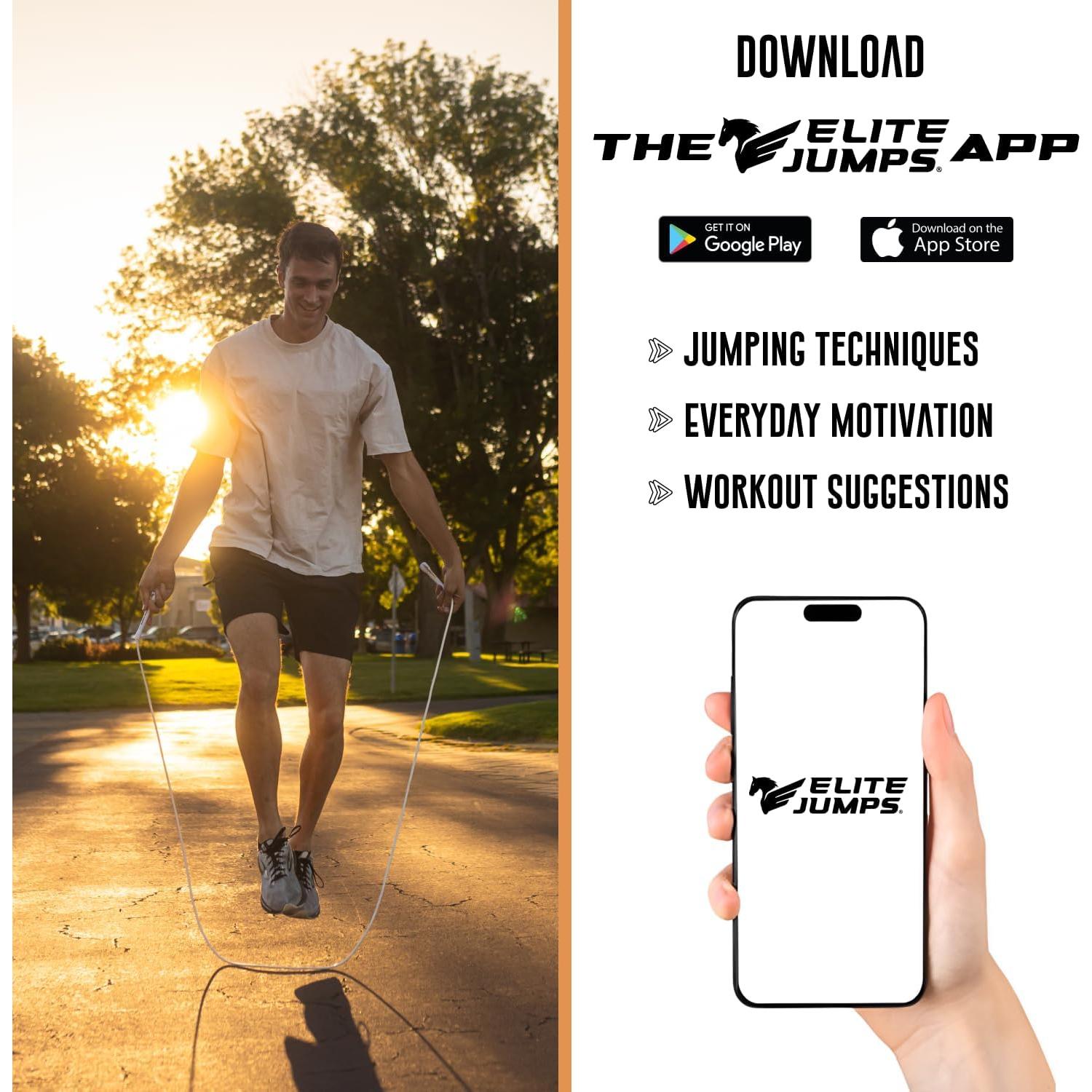 Cuerda de Salto Elite Jumps 3.05m Ajustable PVC 6mm