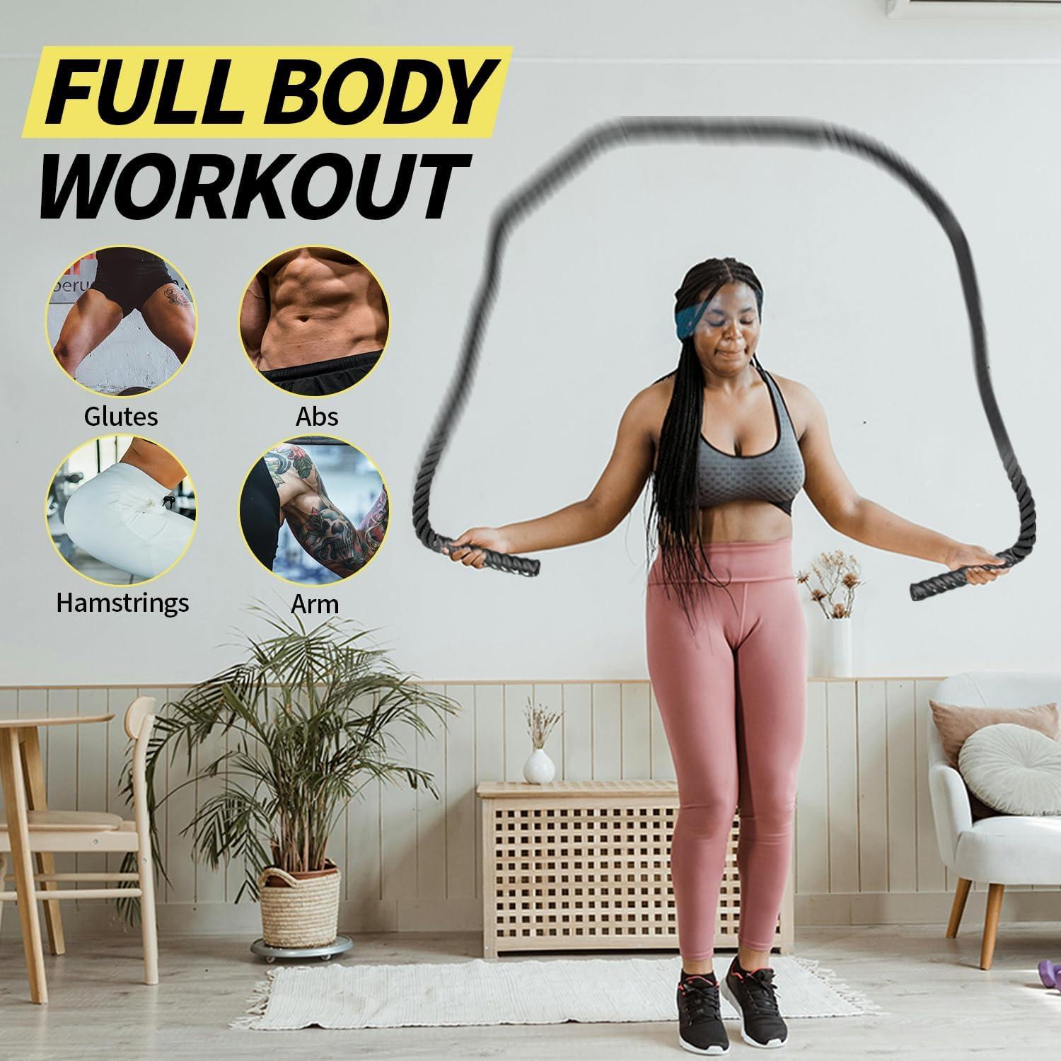 Cuerda de Salto con Peso Socpuro 1.09kg 2.8m para Fitness