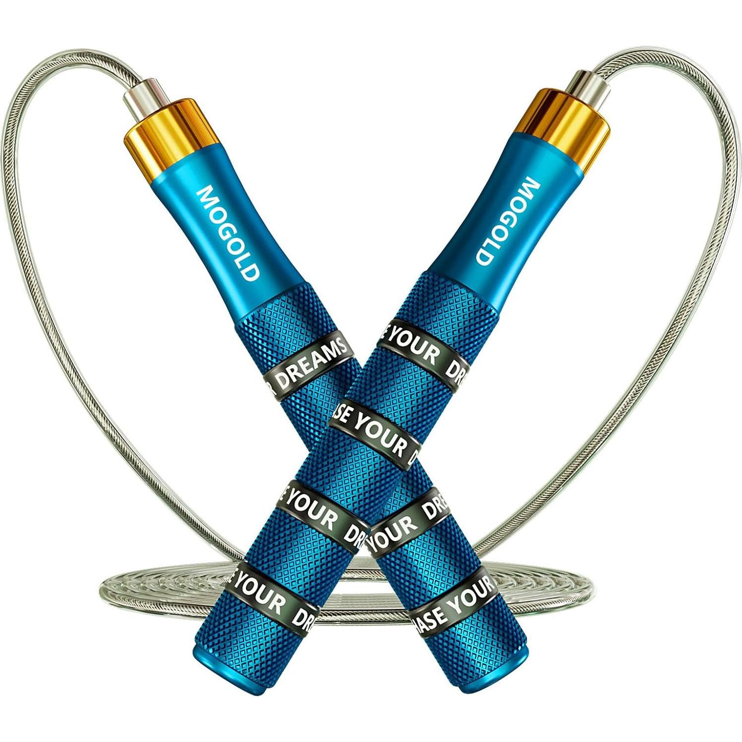 Cuerda de Salto Ajustable MOGOLD 3m - Acero PVC Antideslizante