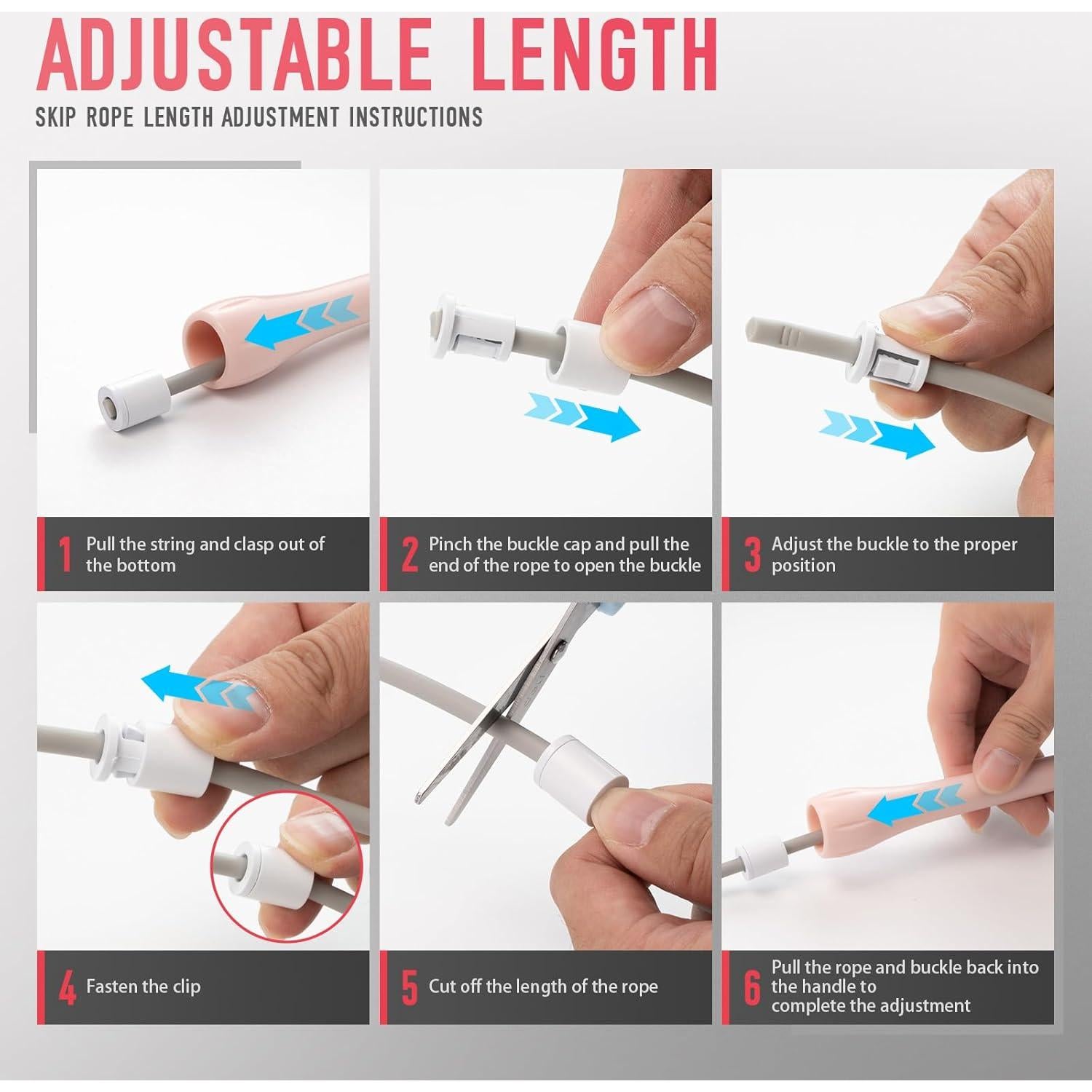 Cuerda para Saltar Ajustable CINDALOG - 2 Unidades para Fitness