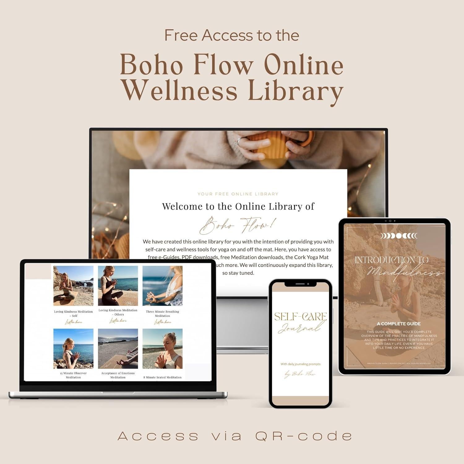 Juego de 2 Bloques de Yoga de Corcho Boho Flow Ecológicos