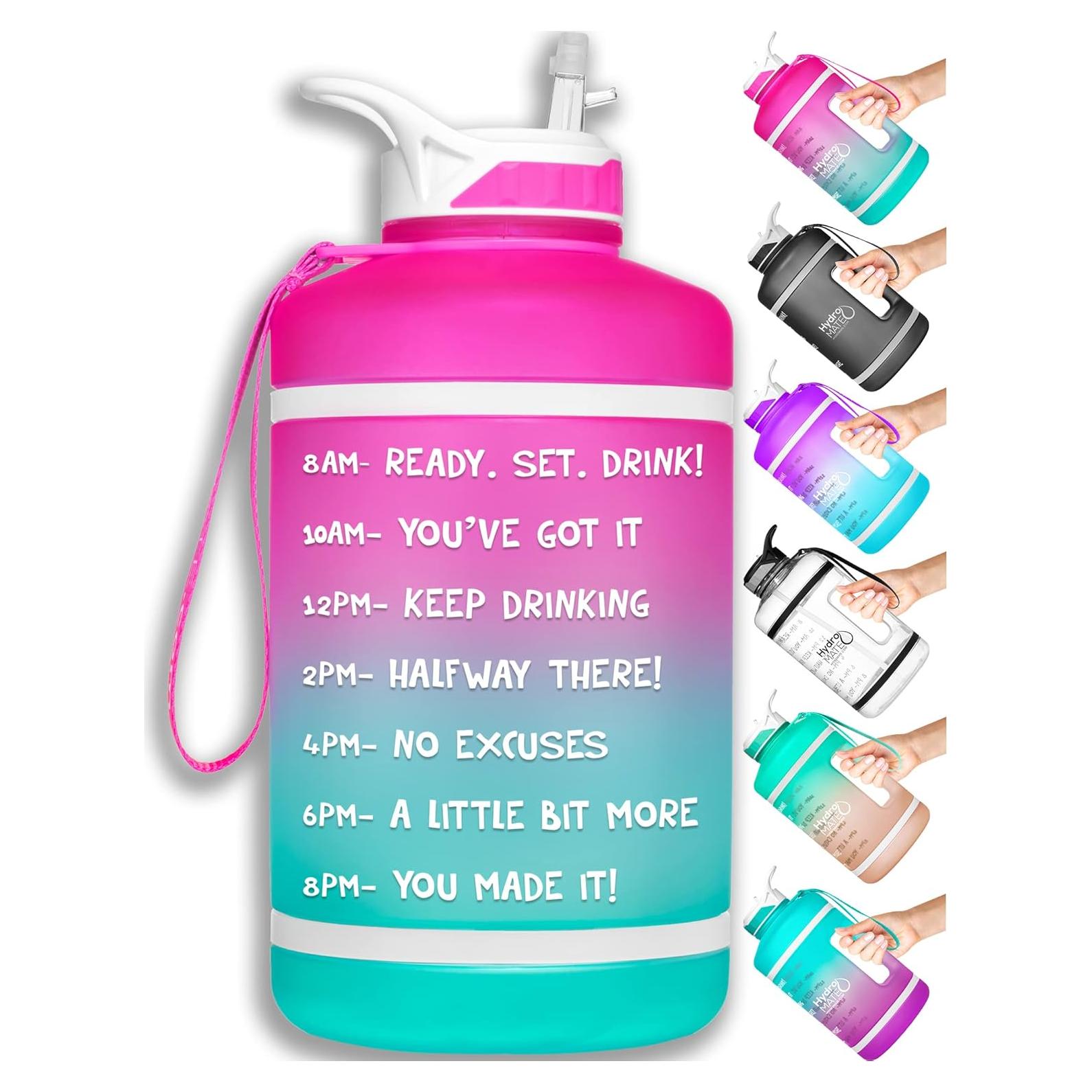 Botella de Agua HydroMATE 64 oz Reutilizable Rosa Aqua